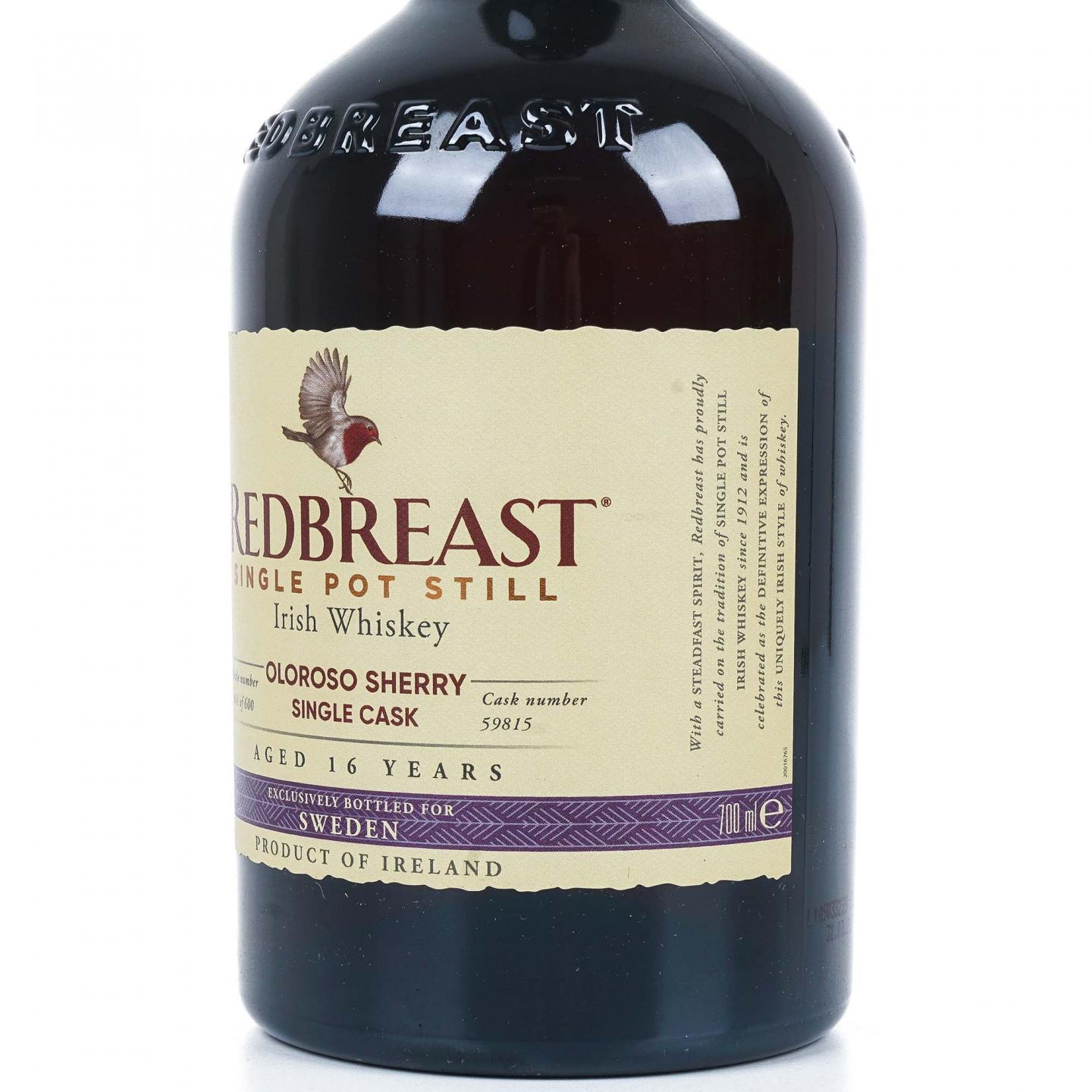 Redbreast 知更鸟 16年 2004 雪莉单桶 单壶威士忌