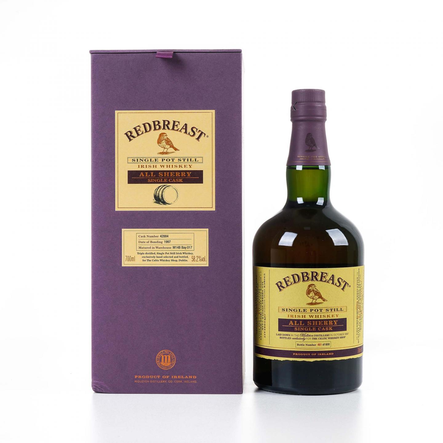 Redbreast 知更鸟 20年 1997 雪莉单桶 单壶威士忌