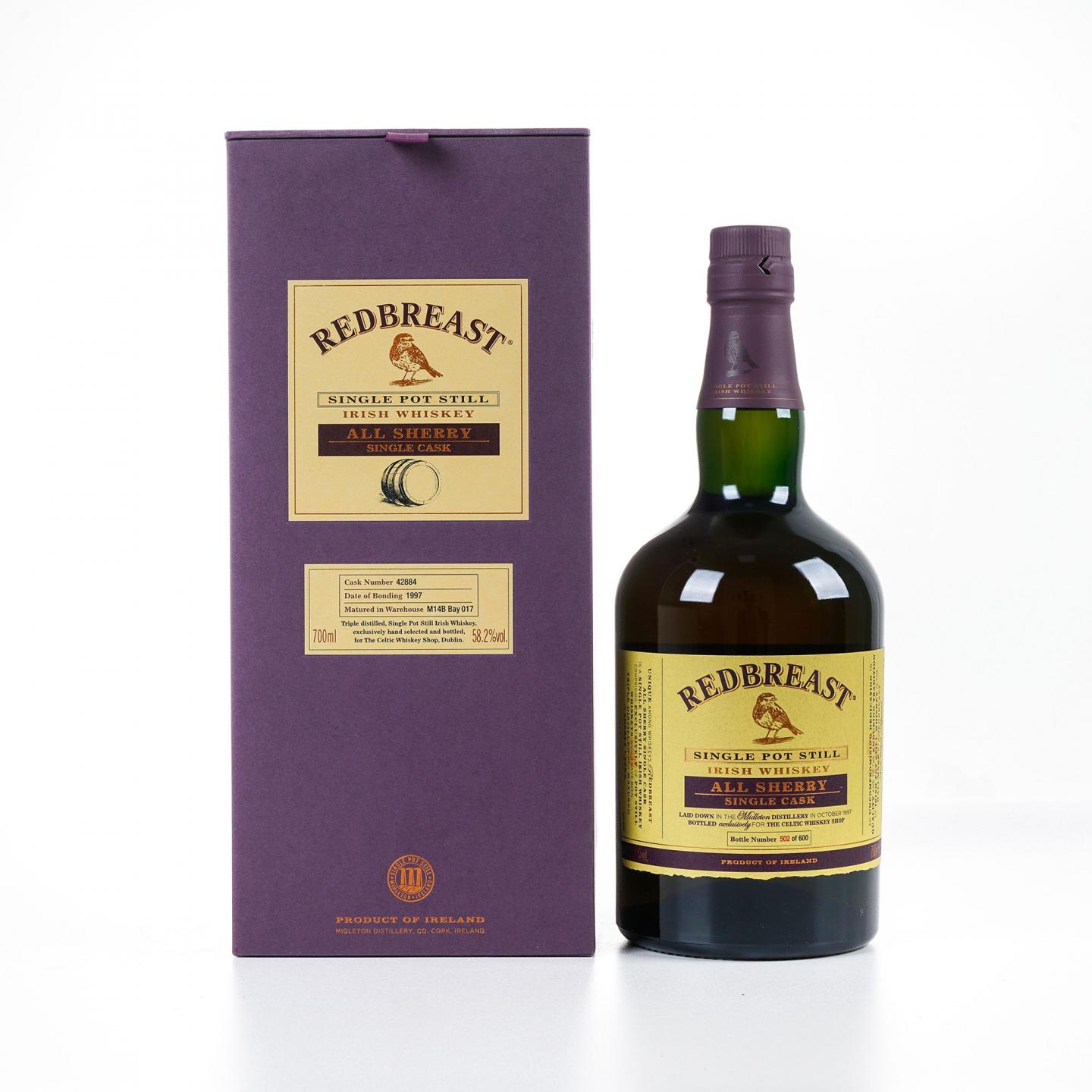 Redbreast 知更鸟 20年 1997 雪莉单桶 单壶威士忌