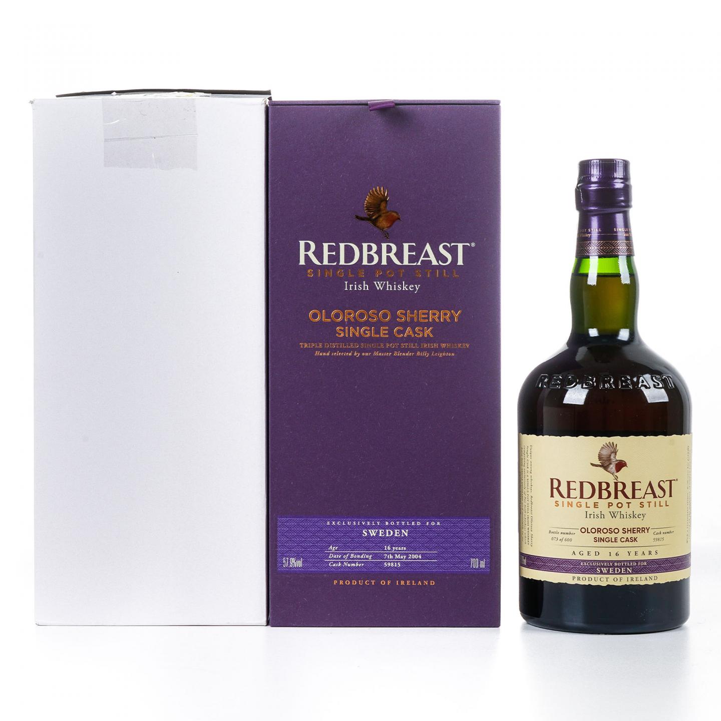 Redbreast 知更鸟 16年 2004 雪莉单桶 单壶威士忌