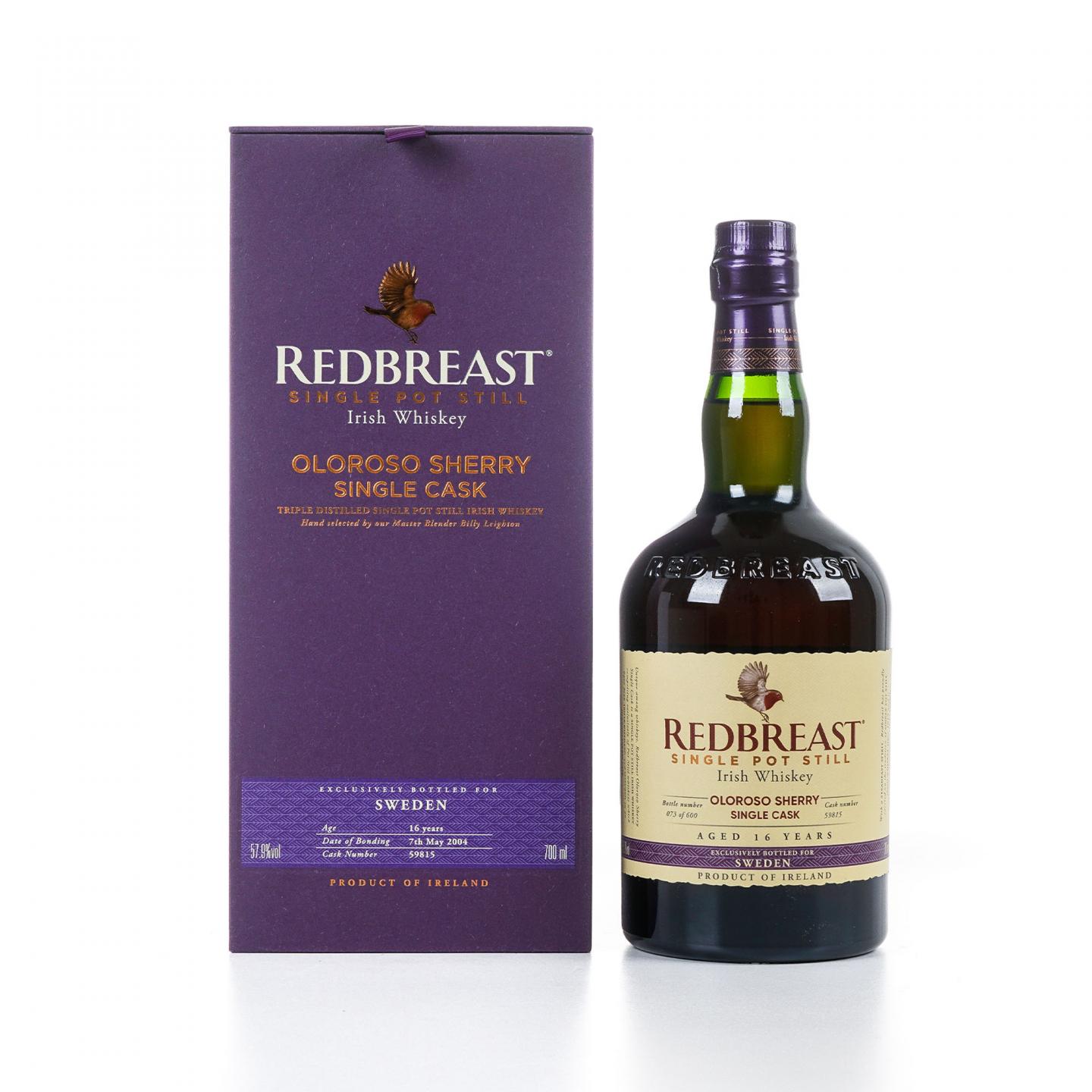 Redbreast 知更鸟 16年 2004 雪莉单桶 单壶威士忌