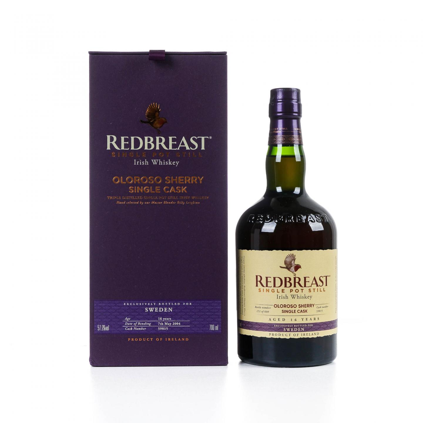 Redbreast 知更鸟 16年 2004 雪莉单桶 单壶威士忌
