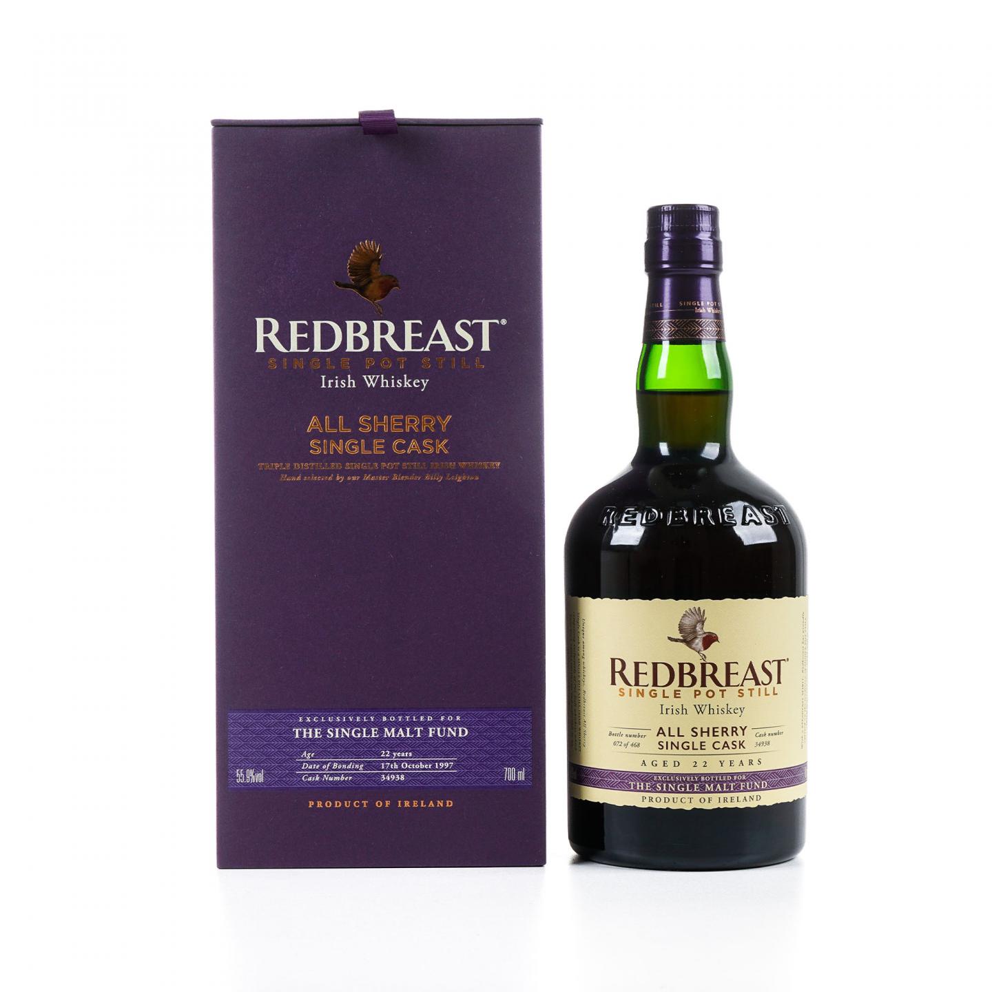 Redbreast 知更鸟 22年 1997-2021 雪莉风味桶