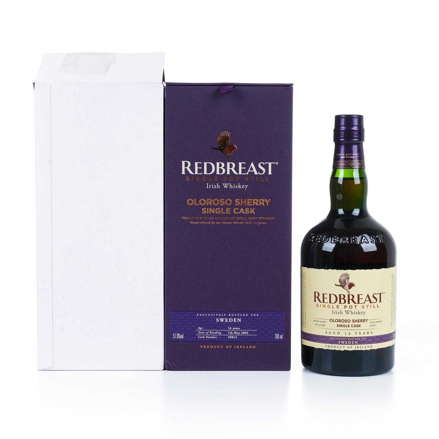 Redbreast 知更鸟 16年 2004 雪莉单桶 单壶威士忌