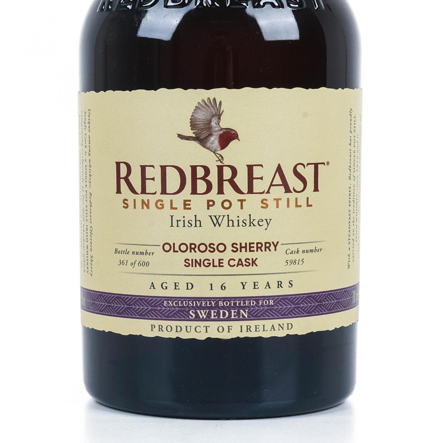 Redbreast 知更鸟 16年 2004 雪莉单桶 单壶威士忌