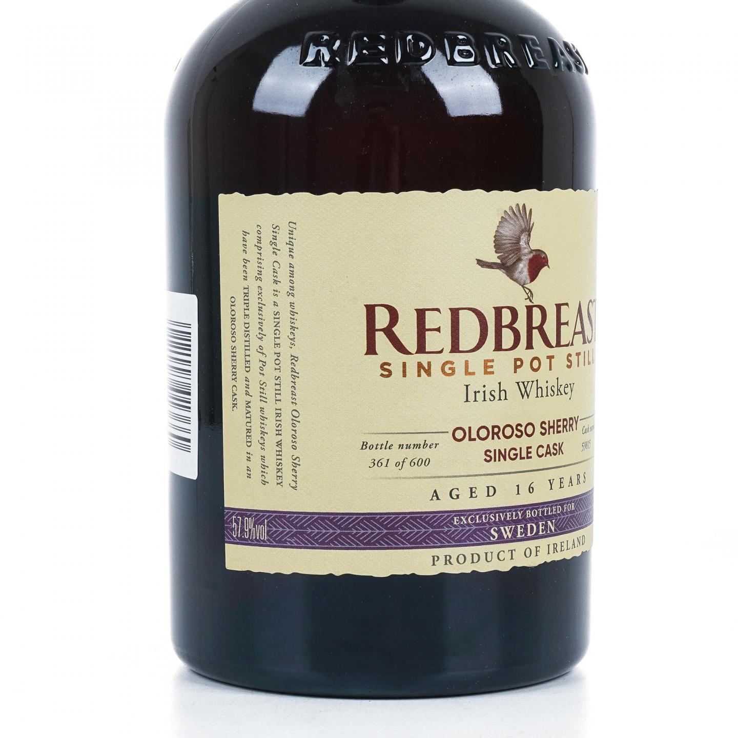 Redbreast 知更鸟 16年 2004 雪莉单桶 单壶威士忌