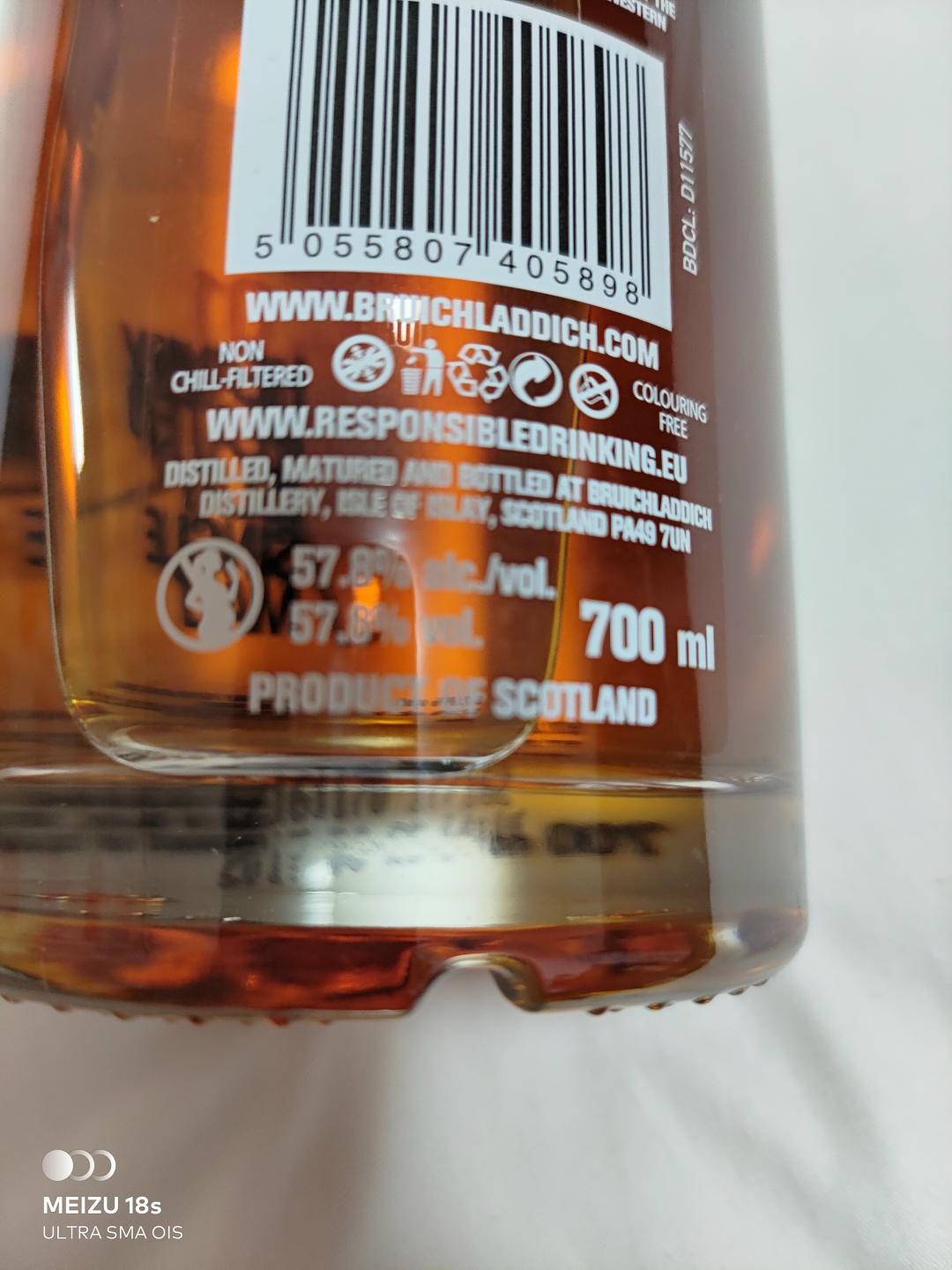 布赫拉迪（Bruichladdich）CC 2007 700ml 单一麦芽威士忌 苏格兰进口洋酒 特别版