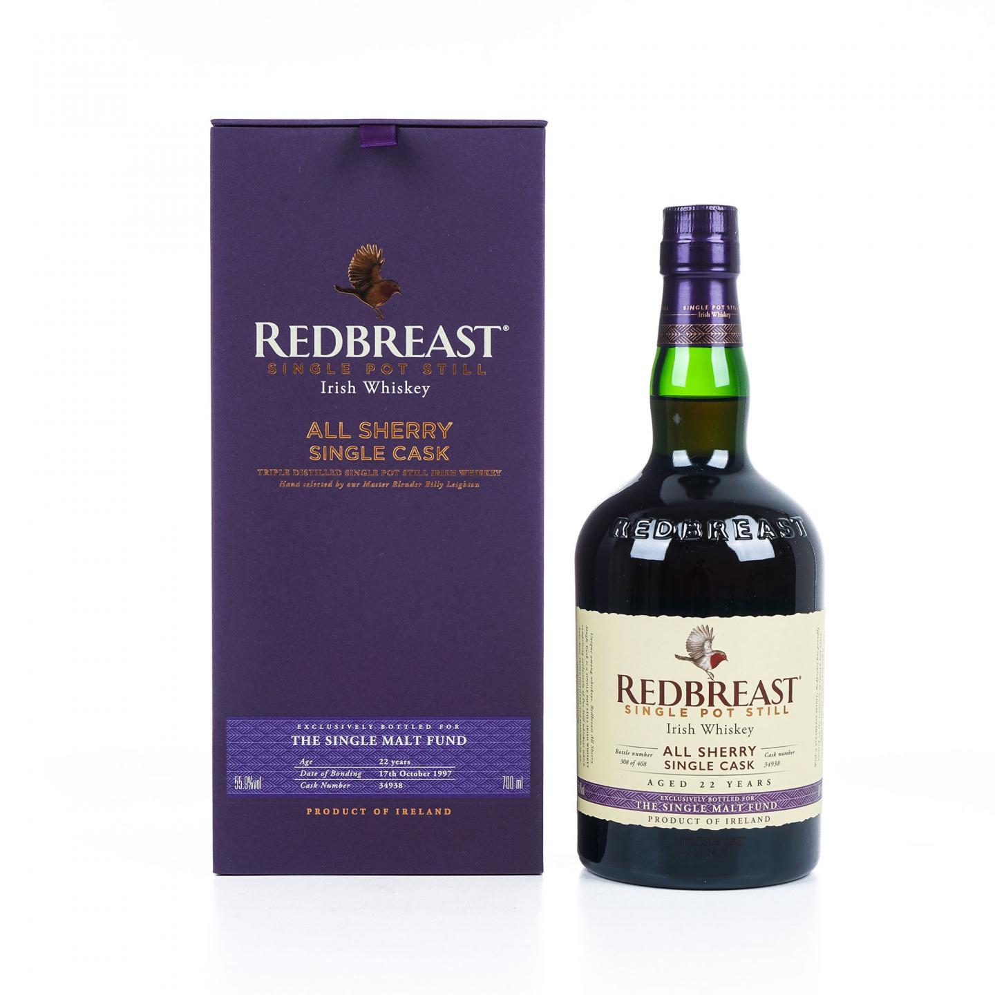 Redbreast 知更鸟 22年 1997-2021 雪莉风味桶
