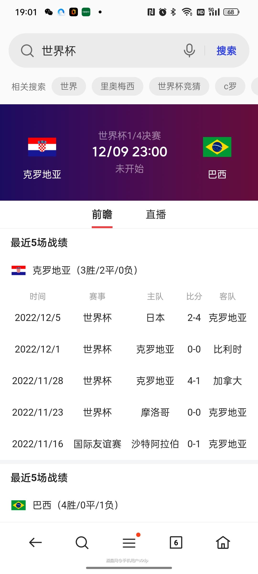 巴西胜克罗地亚<p class='p'/>