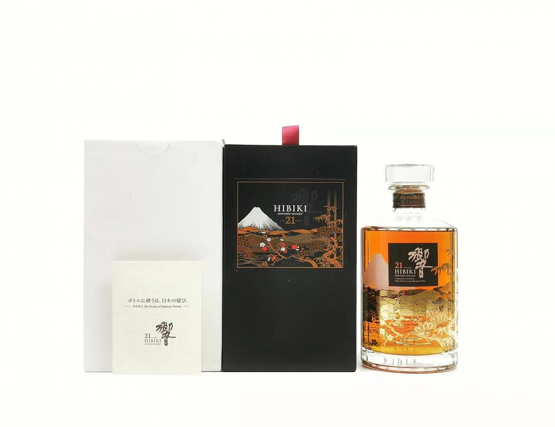 【限定花鸟】响21年 「意匠·花鸟」限定版水晶瓶调和威士忌