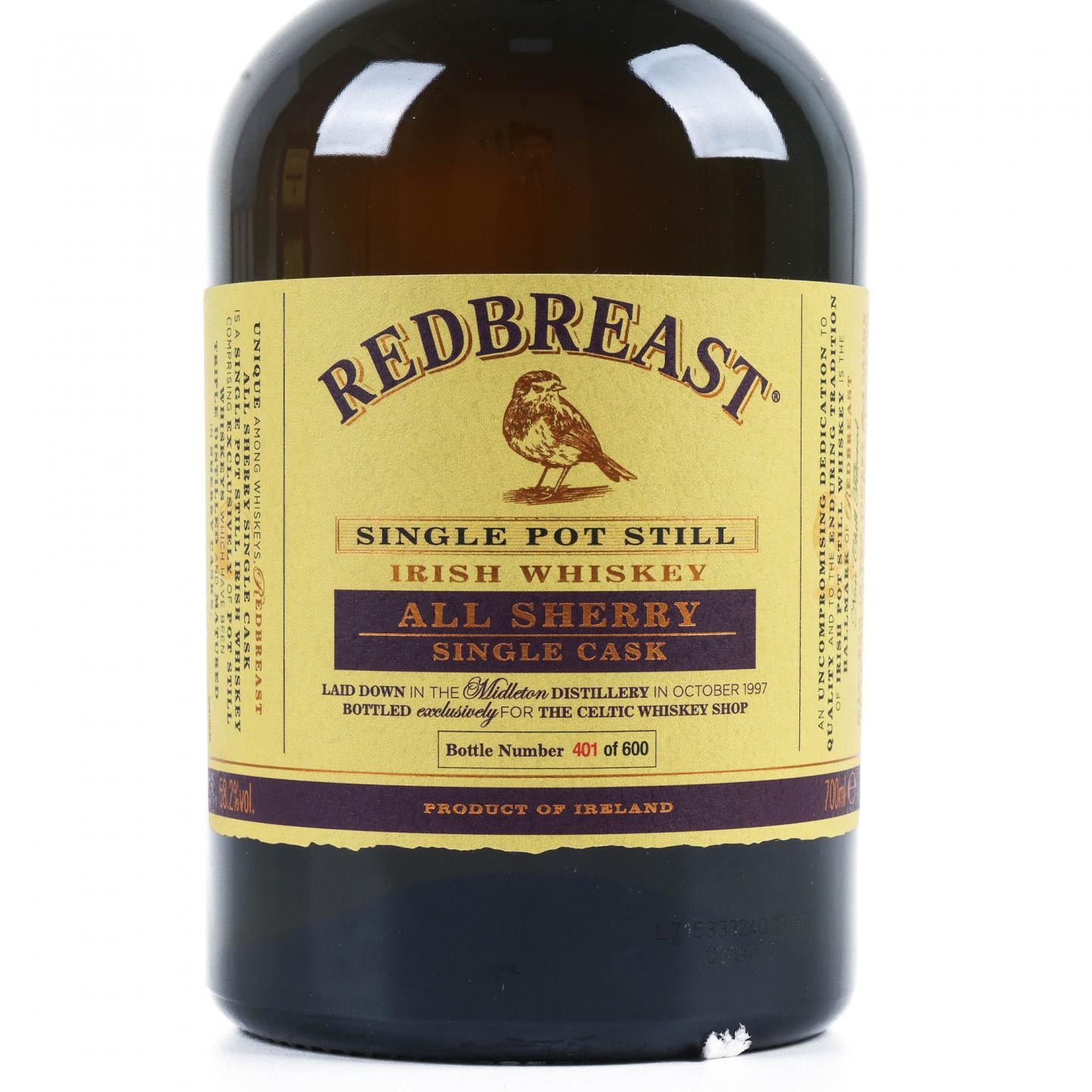 Redbreast 知更鸟 1997 雪莉单桶 单壶威士忌