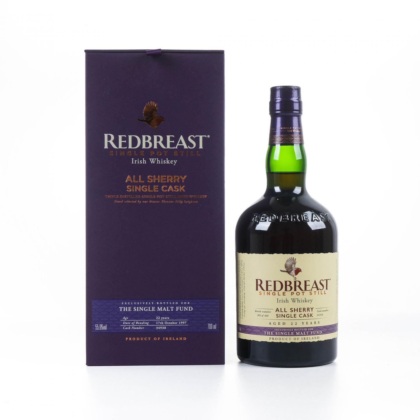 Redbreast 知更鸟 22年 1997 雪莉风味桶
