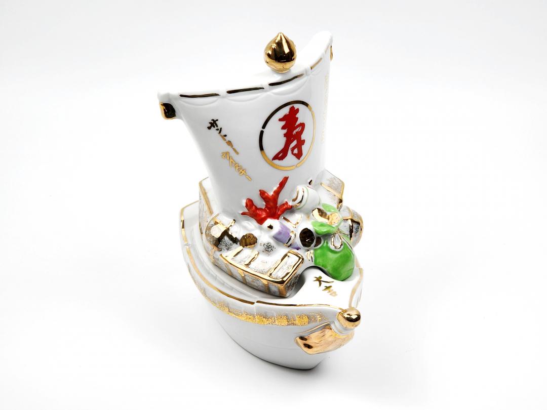 【恭喜发财】90年代初 山崎12年 绝版金花标「商业繁盛:宝船」有田烧单一麦芽日本威士忌