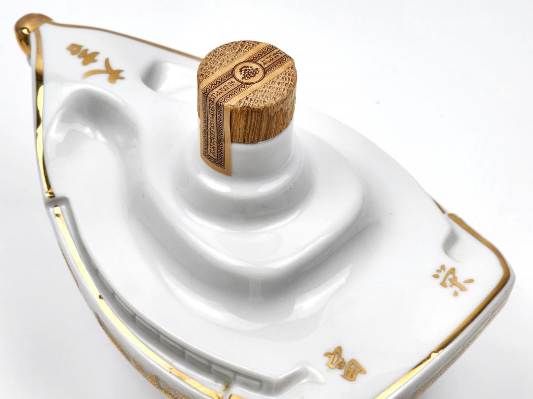 【恭喜发财】90年代初 山崎12年 绝版金花标「商业繁盛:宝船」有田烧单一麦芽日本威士忌