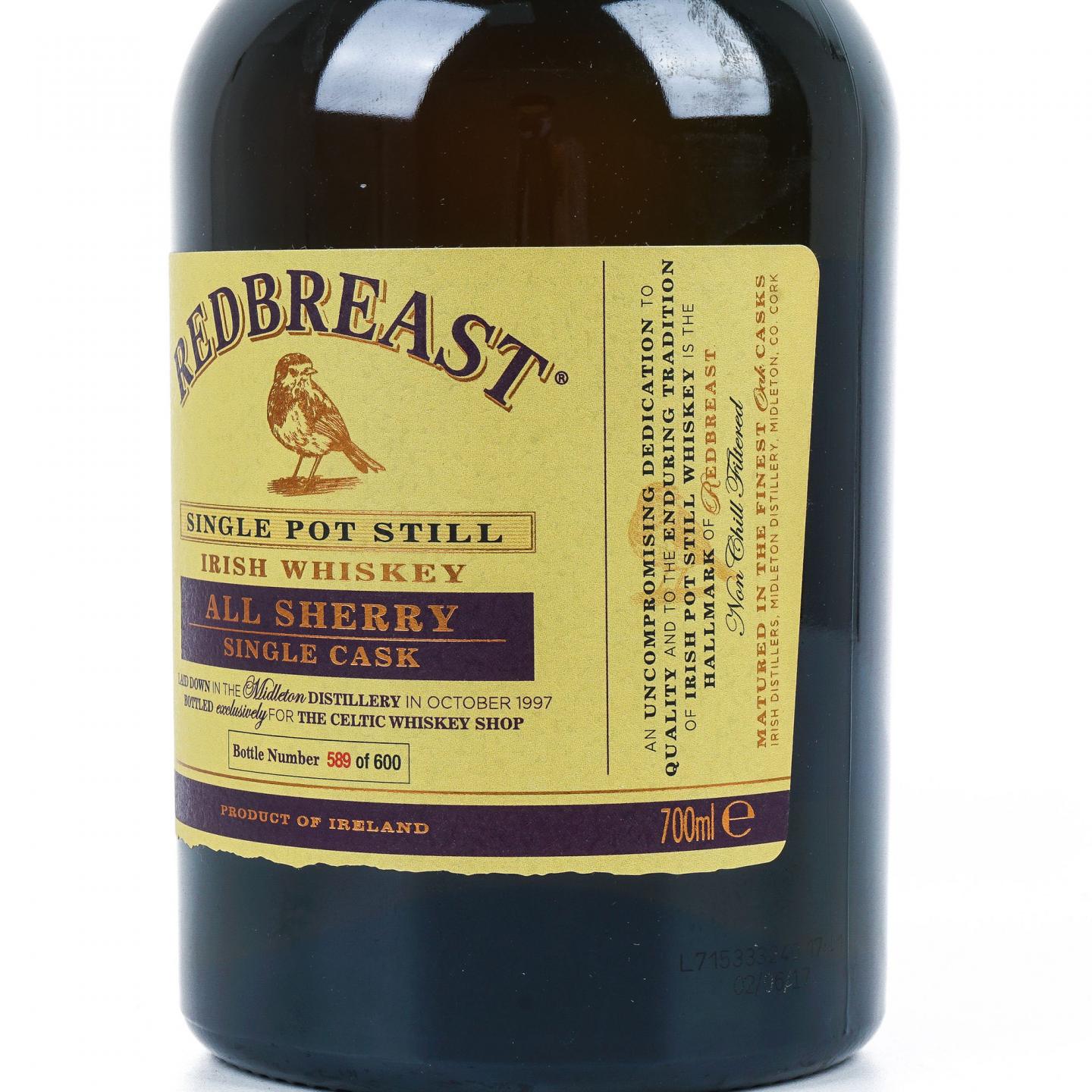 Redbreast 知更鸟 1997 雪莉单桶 单壶威士忌