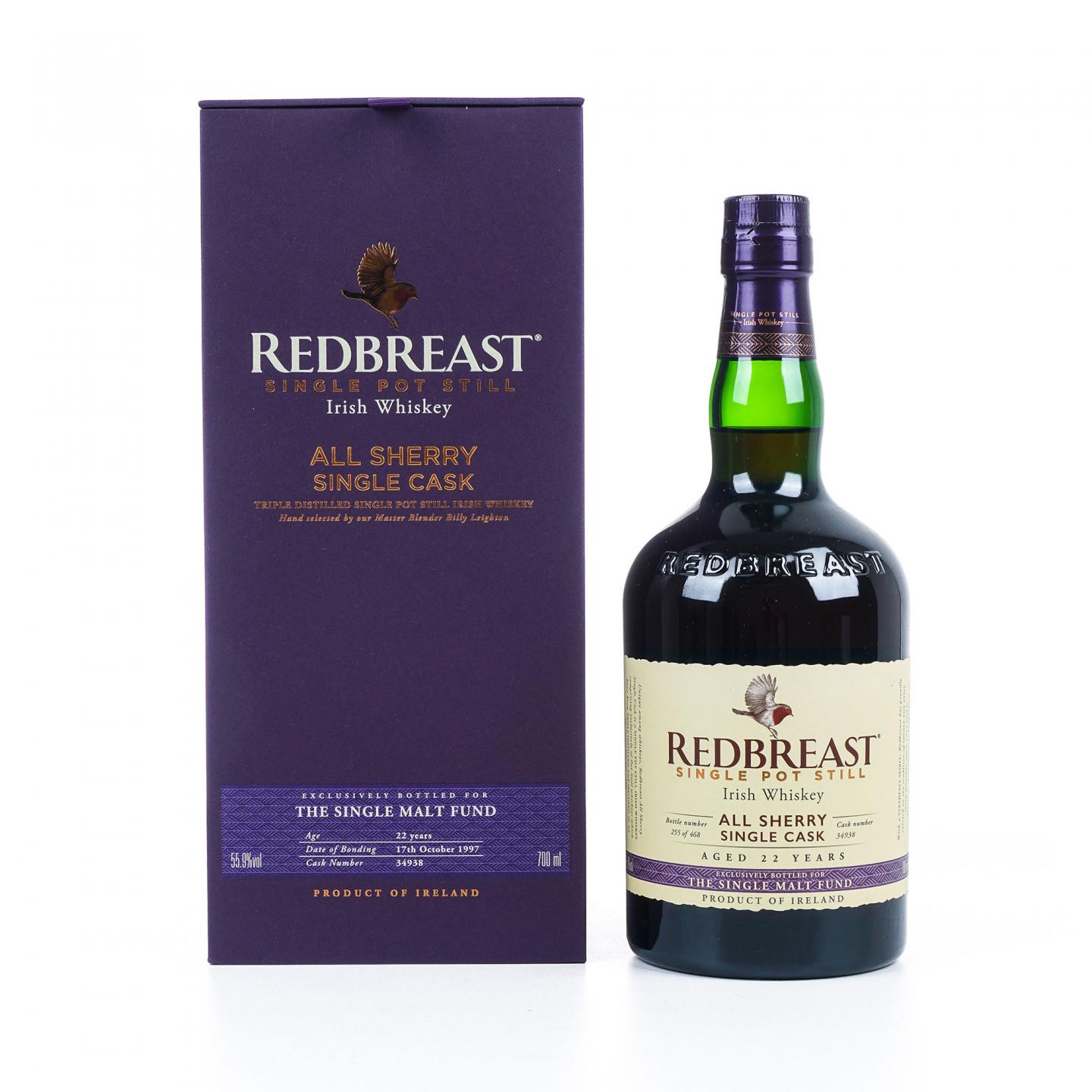 Redbreast 知更鸟 22年 1997 雪莉风味桶