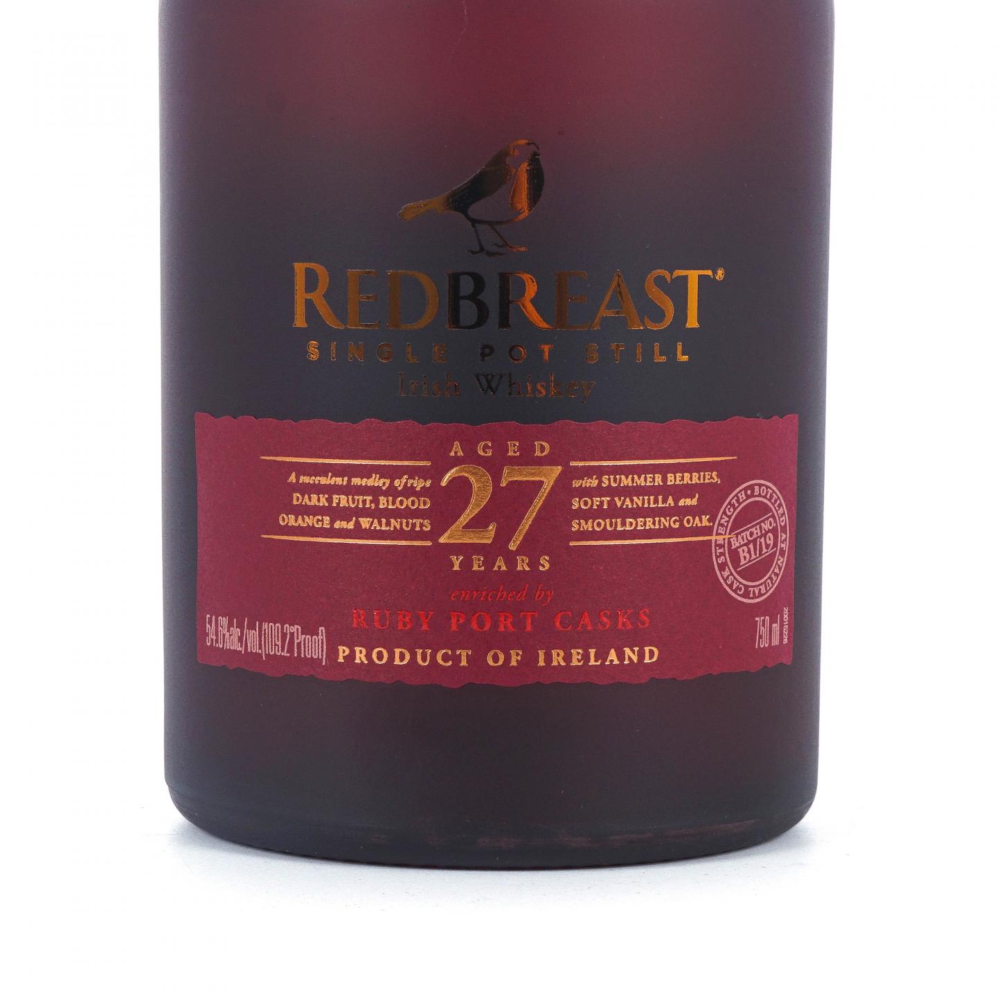 Redbreast 知更鸟 27年 首版 2019 750ml