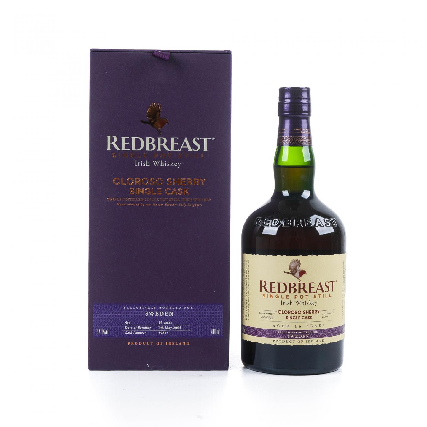 Redbreast 知更鸟 16年 2004 雪莉单桶 单壶威士忌
