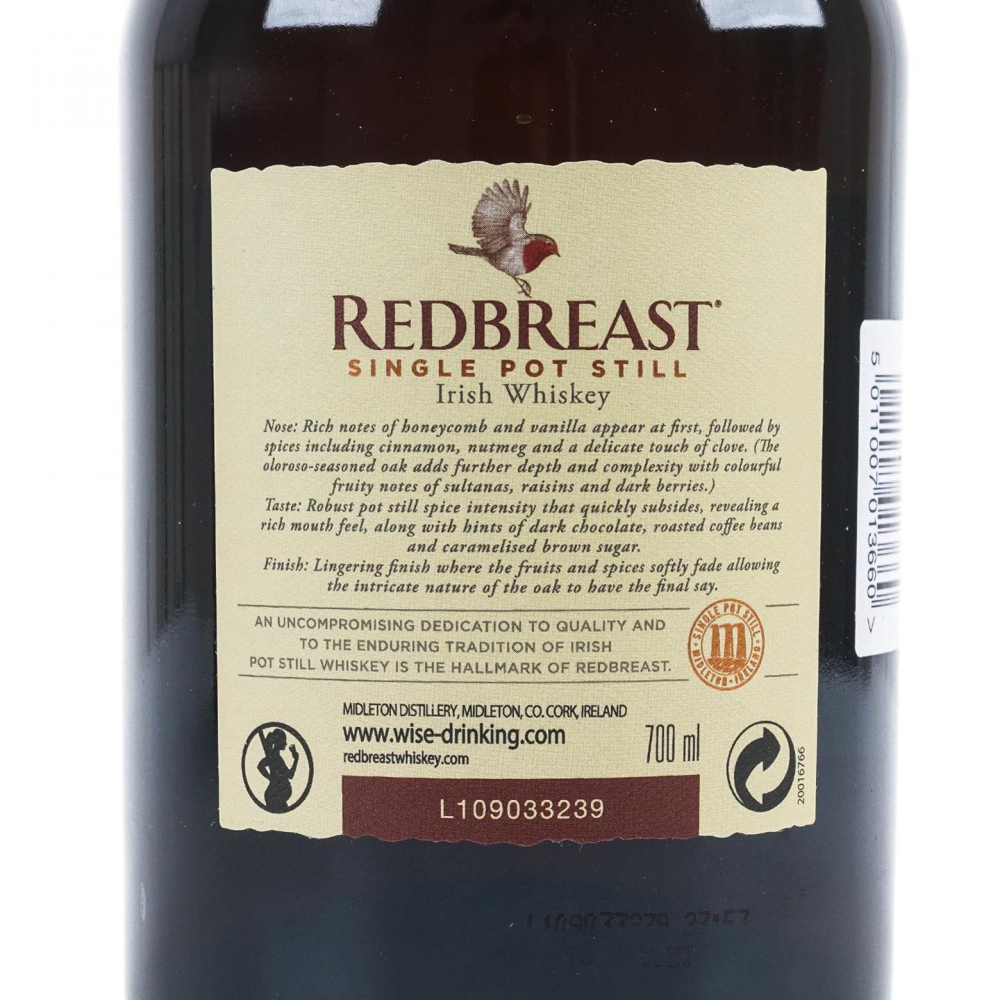 Redbreast 知更鸟 16年 2004 雪莉单桶 单壶威士忌