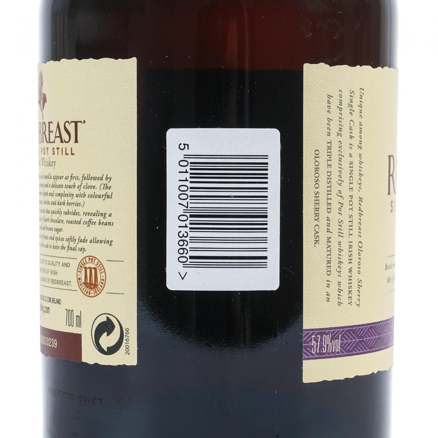 Redbreast 知更鸟 16年 2004 雪莉单桶 单壶威士忌