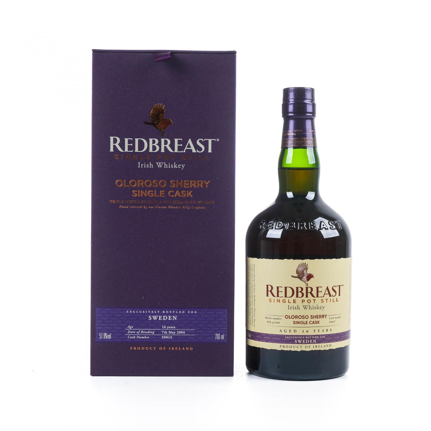 Redbreast 知更鸟 16年 2004 单壶威士忌 雪莉单桶#59815