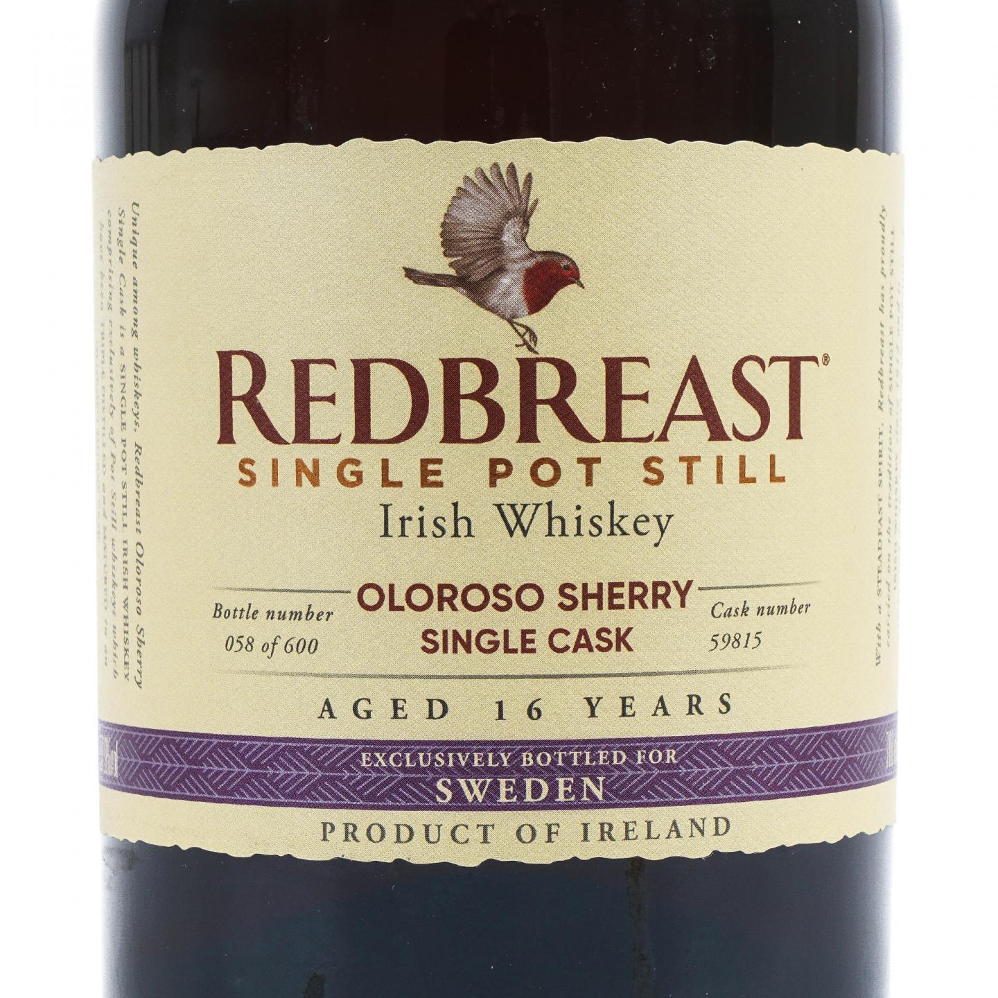 Redbreast 知更鸟 16年 2004 单壶威士忌 雪莉单桶#59815