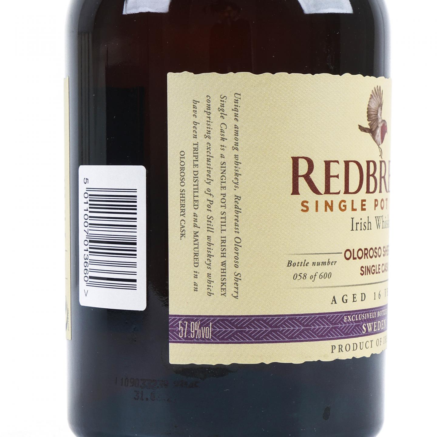Redbreast 知更鸟 16年 2004 单壶威士忌 雪莉单桶#59815