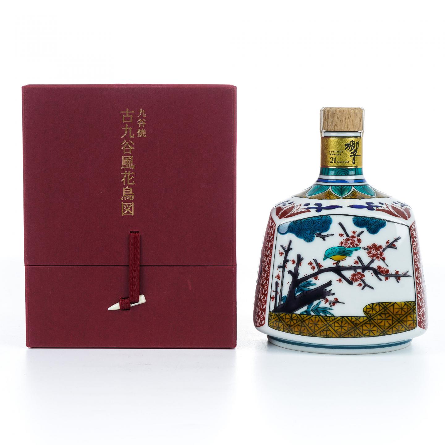 响 21年 九谷烧 古九谷风花鸟图 600ml