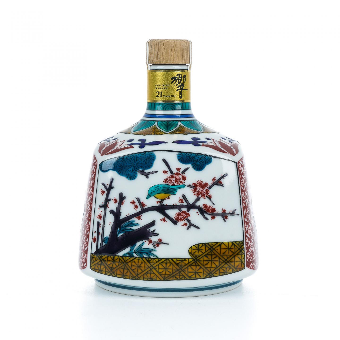 响 21年 九谷烧 古九谷风花鸟图 600ml