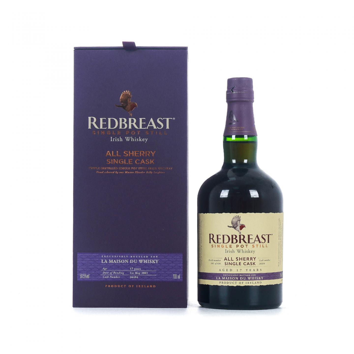 Redbreast 知更鸟 17年 2001 LMDW限定