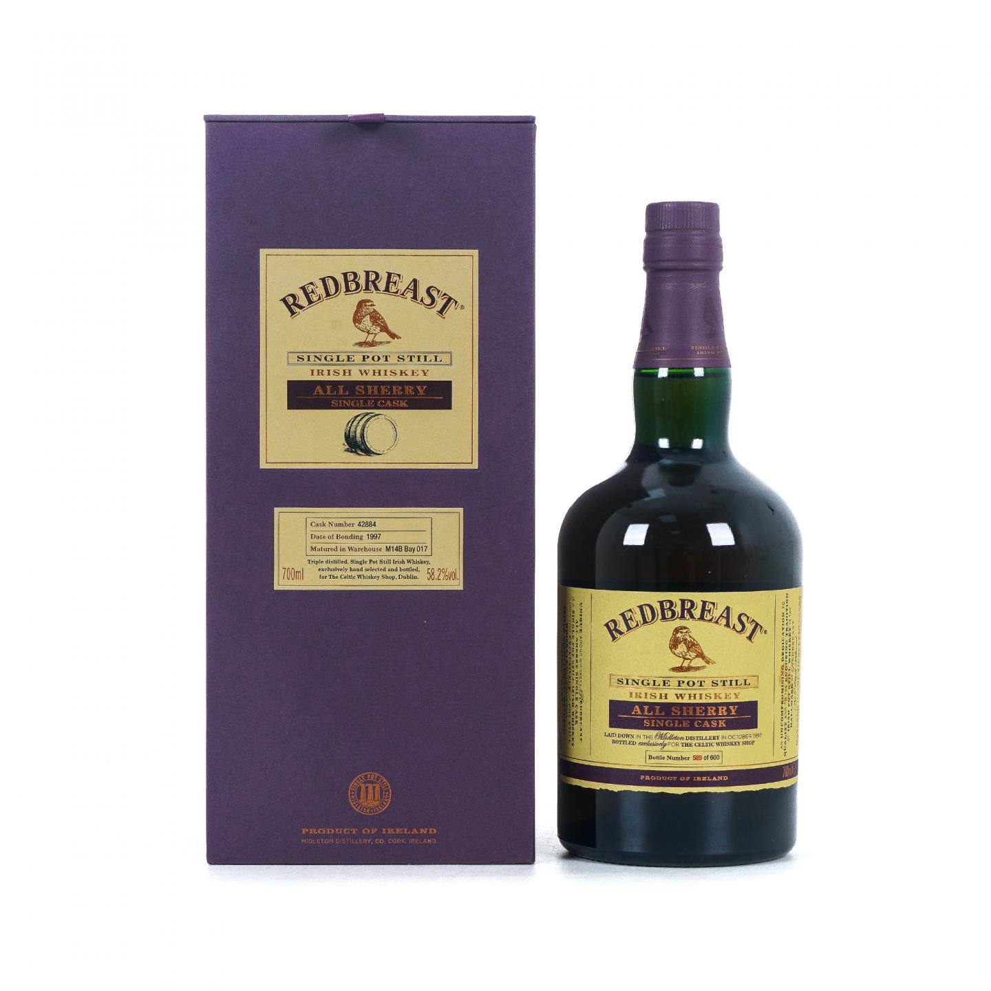 Redbreast 知更鸟 1997 20年 雪莉单桶 单壶威士忌