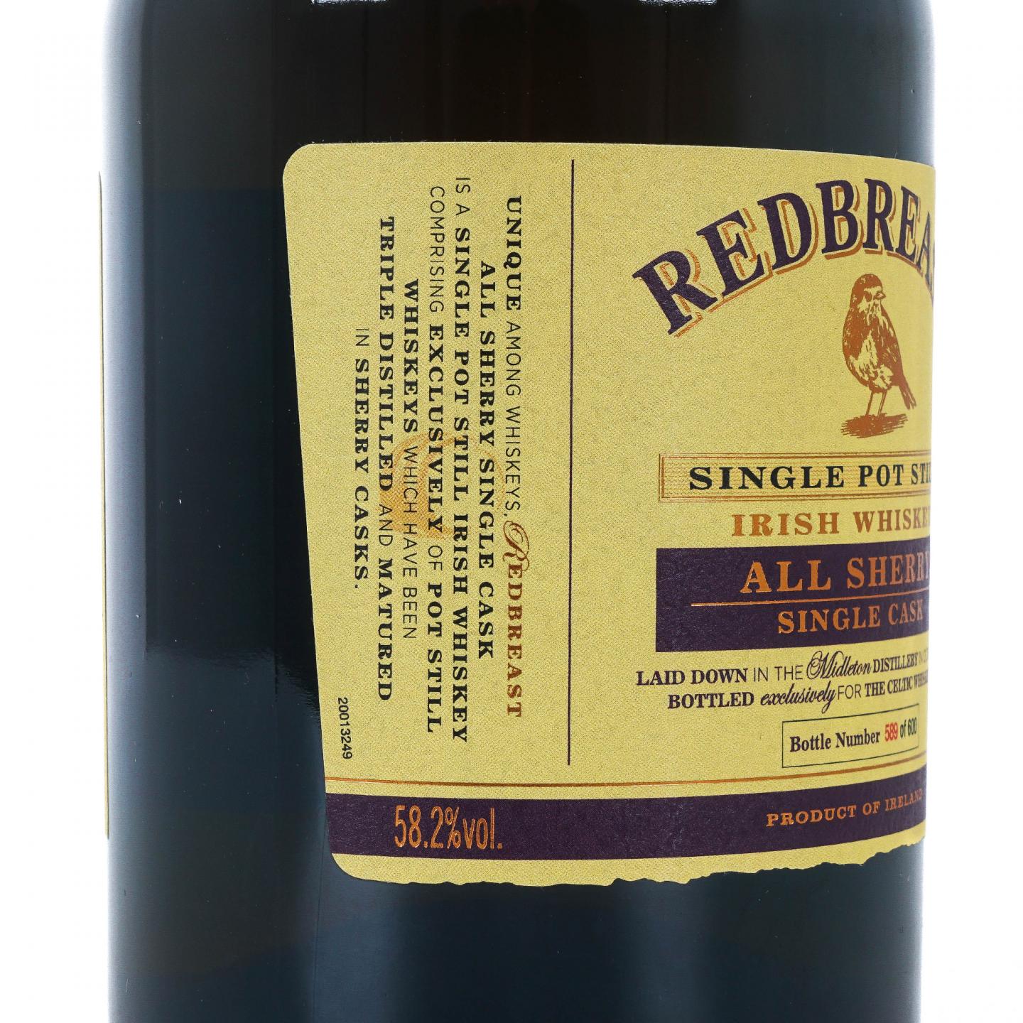 Redbreast 知更鸟 1997 20年 雪莉单桶 单壶威士忌