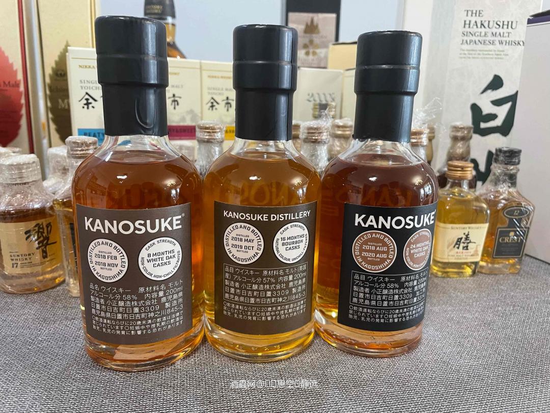 日本鹿儿岛,嘉之助蒸溜所,初期原酒,2018.2019.2020