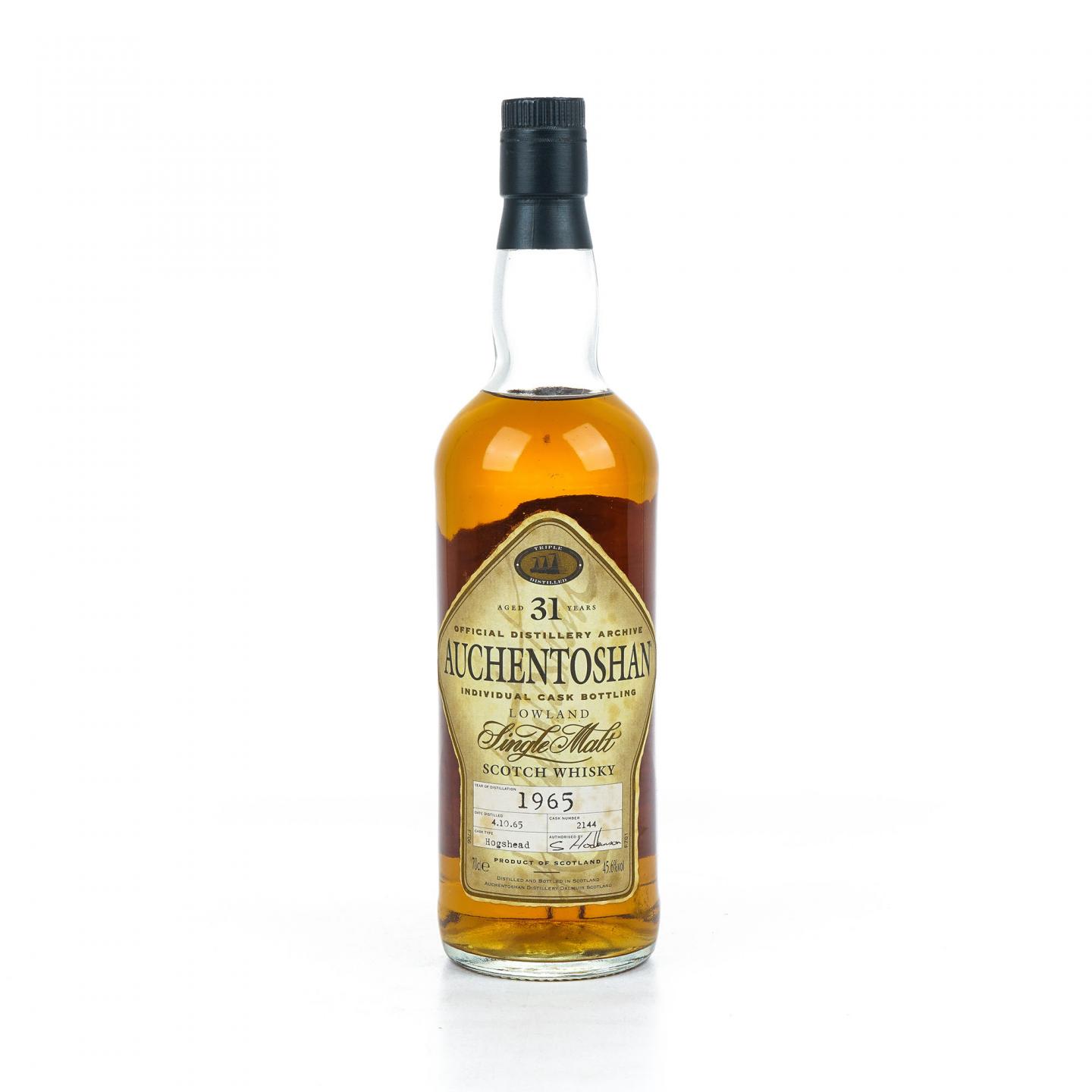 Auchentoshan 欧肯特轩31年1965 单桶#2144_大拍-酒虫网