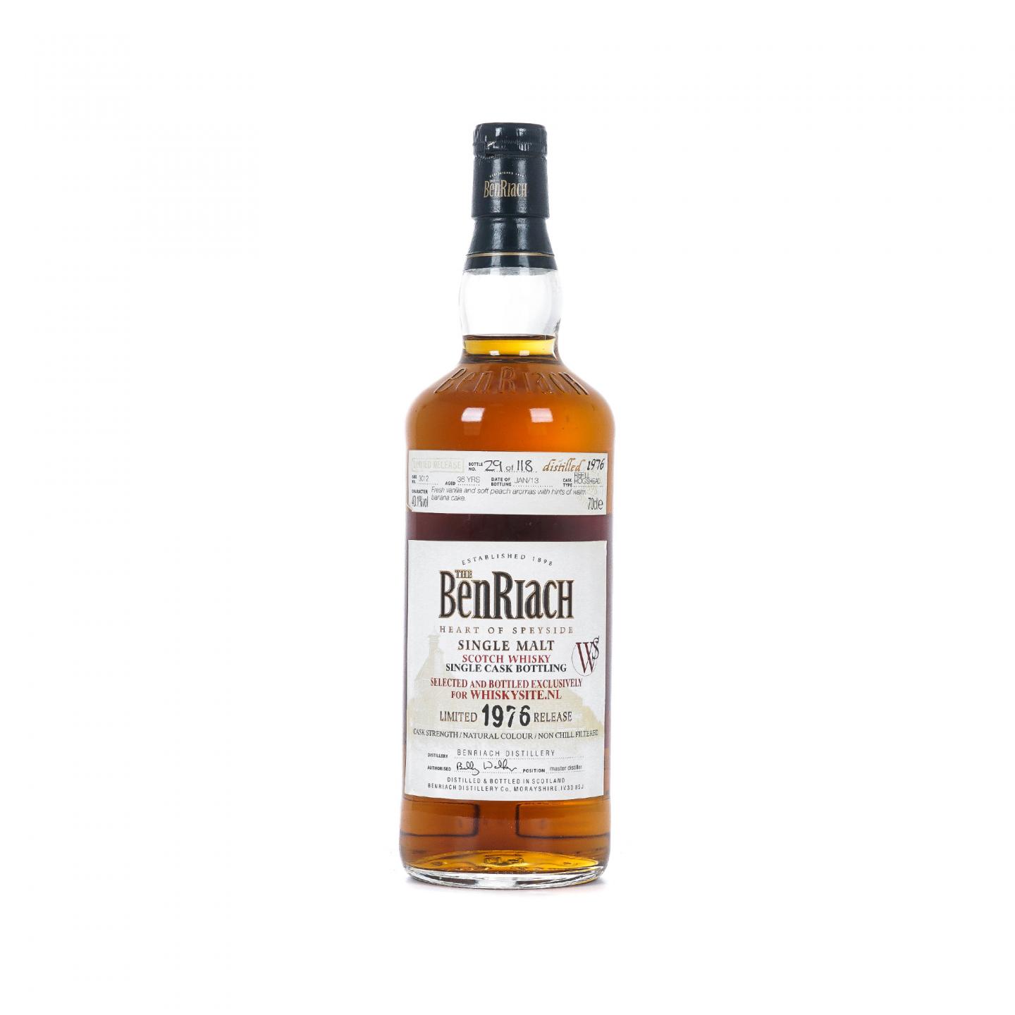 BenRiach 本利亚克 36年 单桶#3012 酿酒大师Billy Walker选桶