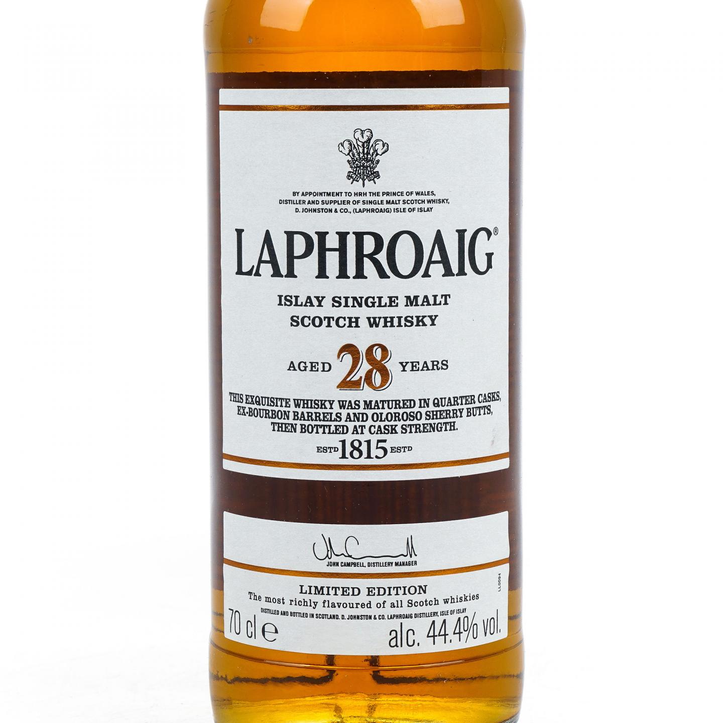 Laphroaig 拉弗格28年2018限量版_大拍-酒虫网