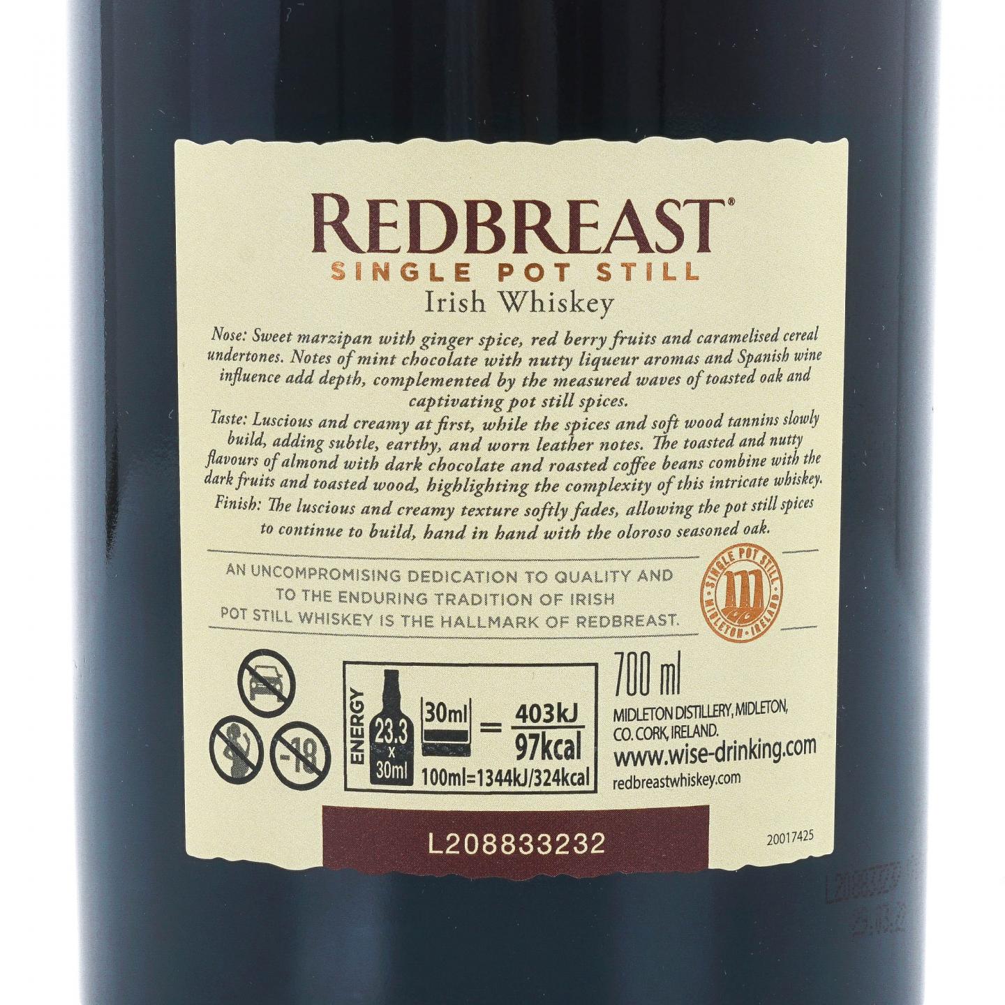 Redbreast 知更鸟 21年 2000 LMDW选桶