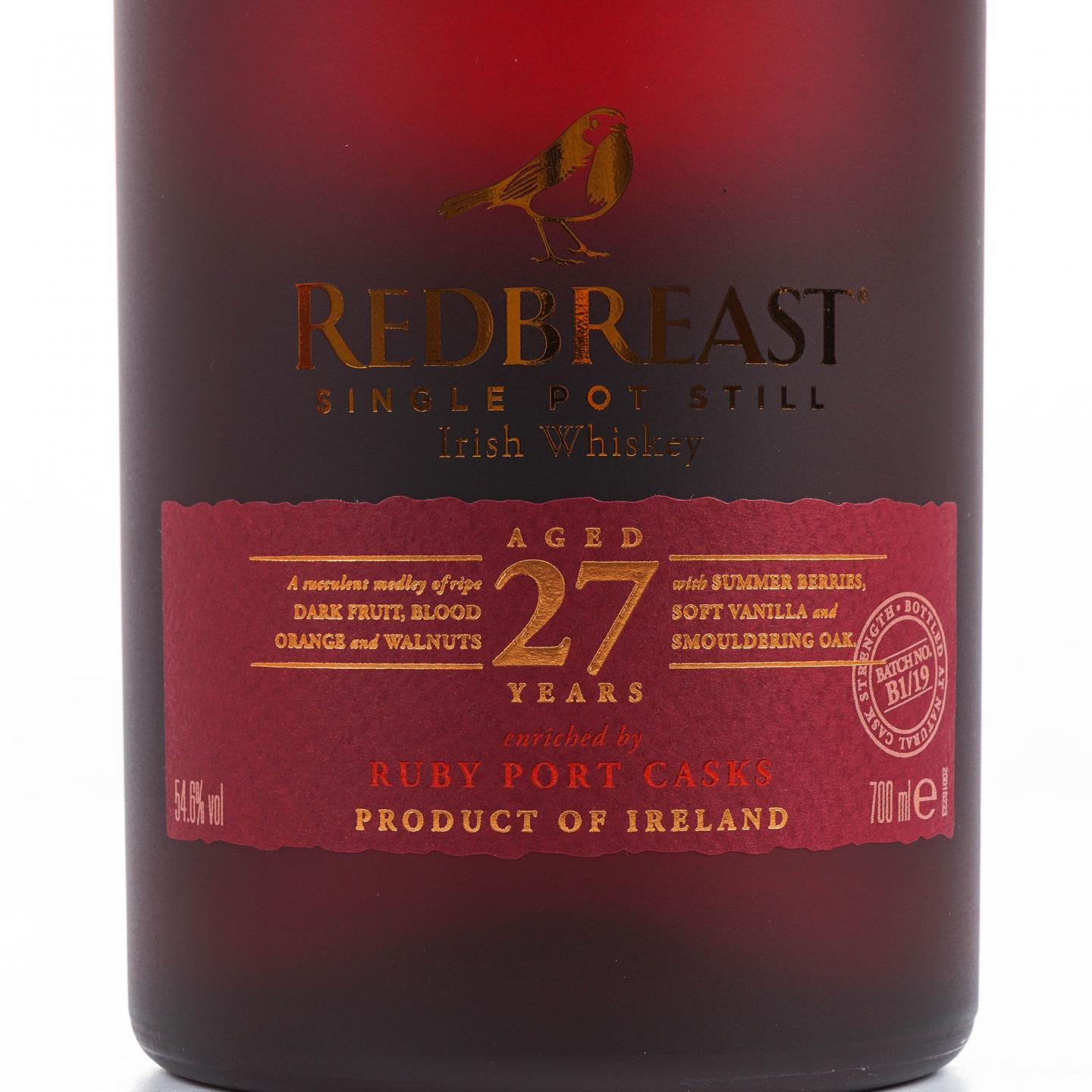 Redbreast 知更鸟 27年 首版 2019