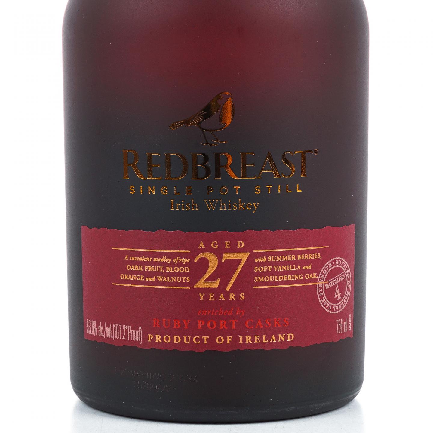 Redbreast 知更鸟 27年 第四版