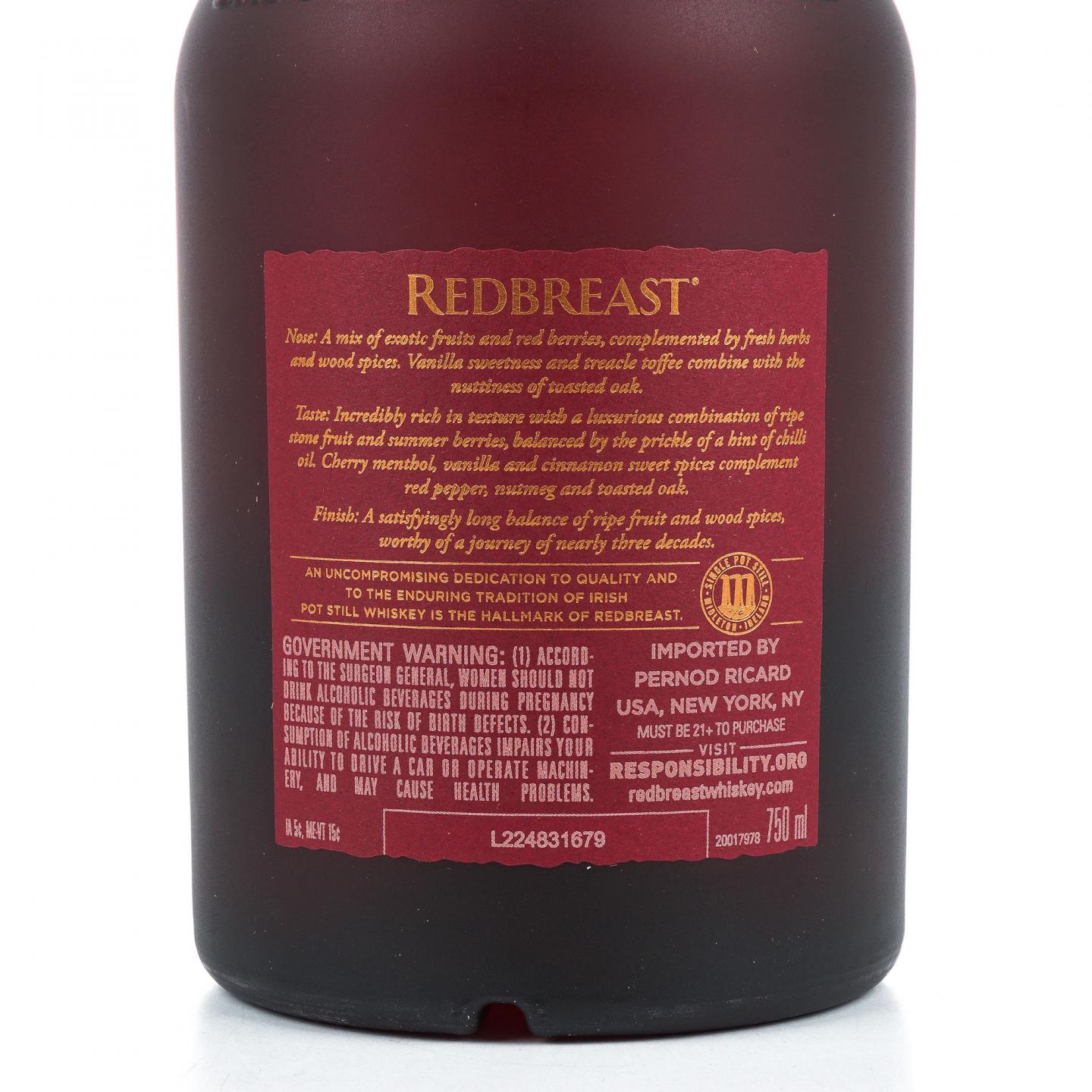 Redbreast 知更鸟 27年 第四版