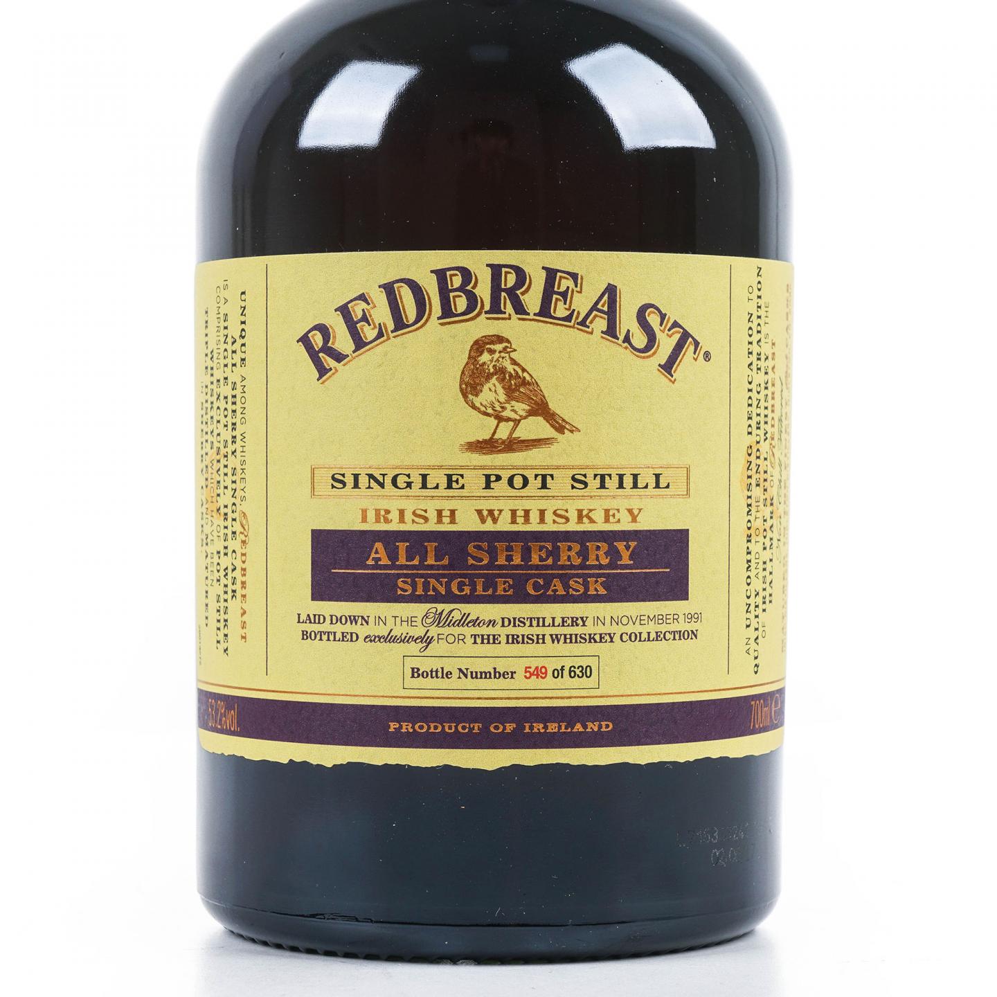 Redbreast 知更鸟 1991-2017 雪莉单桶 单壶威士忌