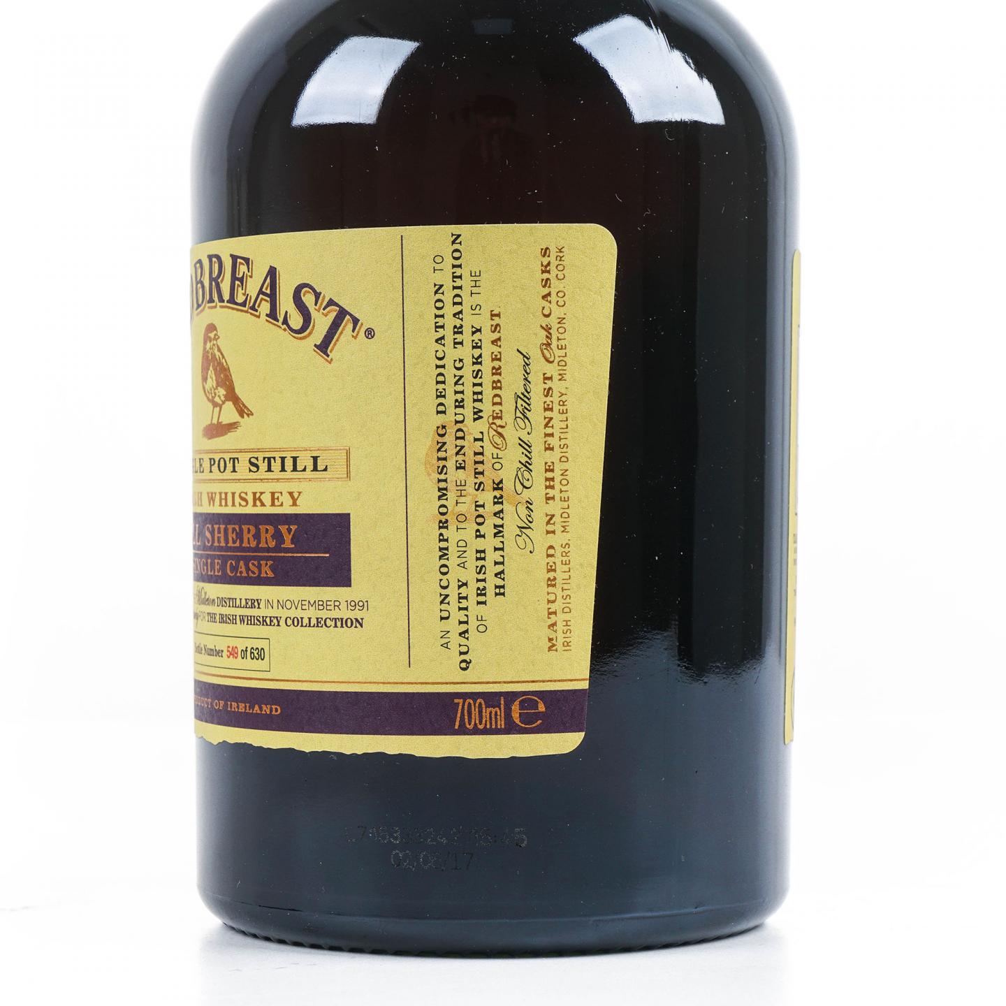 Redbreast 知更鸟 1991-2017 雪莉单桶 单壶威士忌