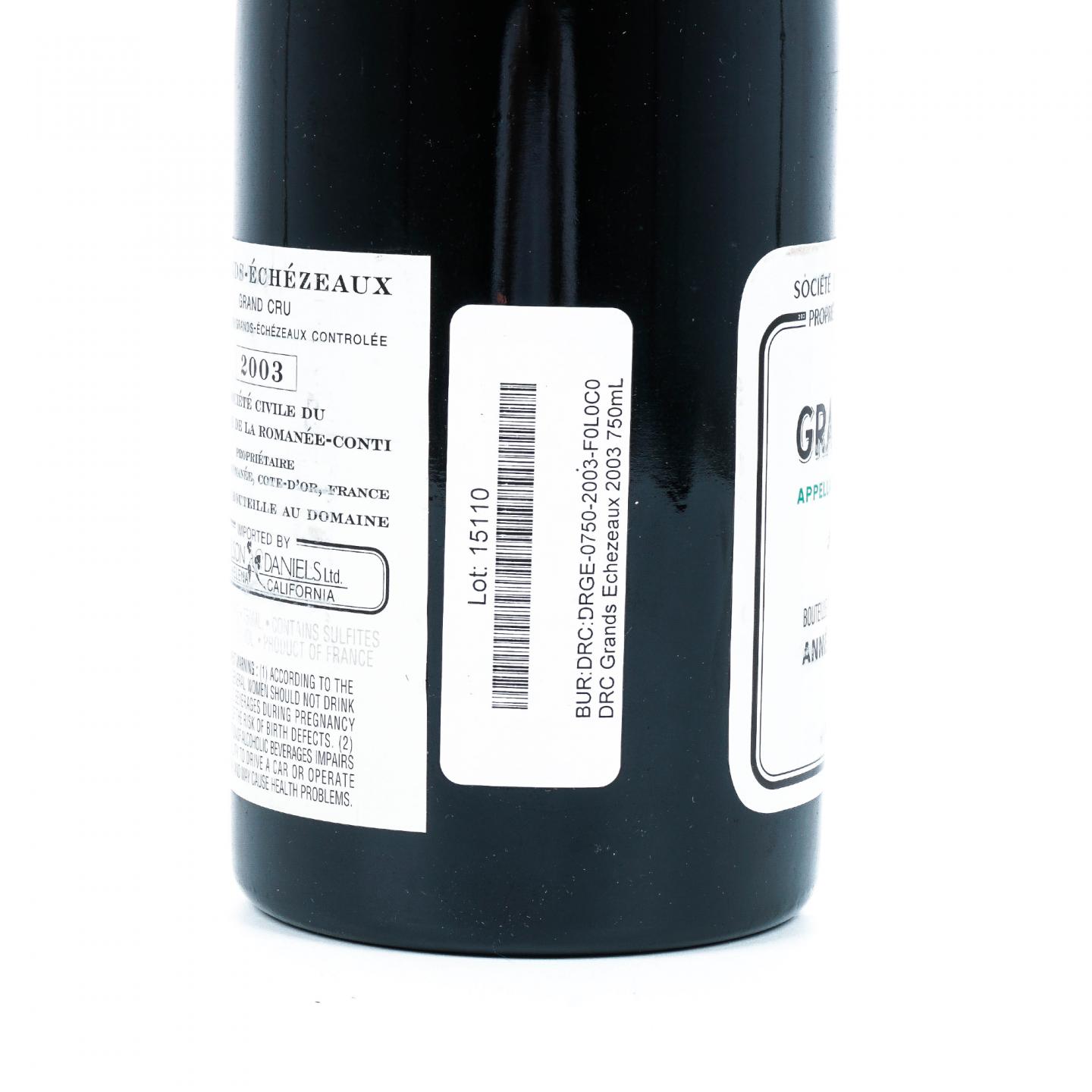 罗曼尼·康帝 2003 大伊瑟索特级园 红葡萄酒