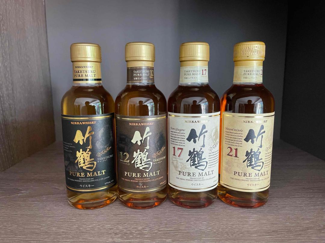 稀有竹鹤垂直年份一套