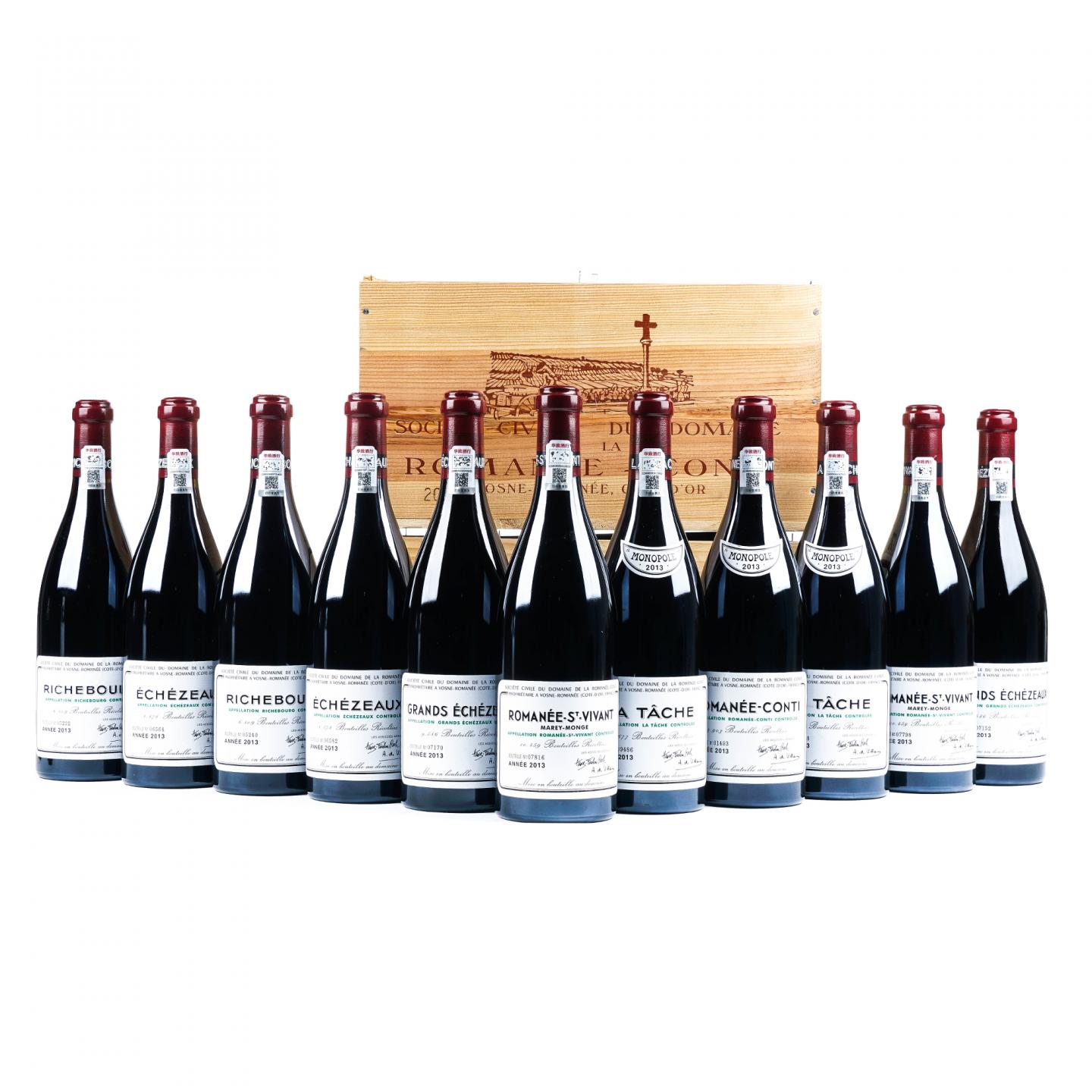【行货】罗曼尼·康帝酒庄 2013 六大特级园 红葡萄酒 11瓶组*750ml