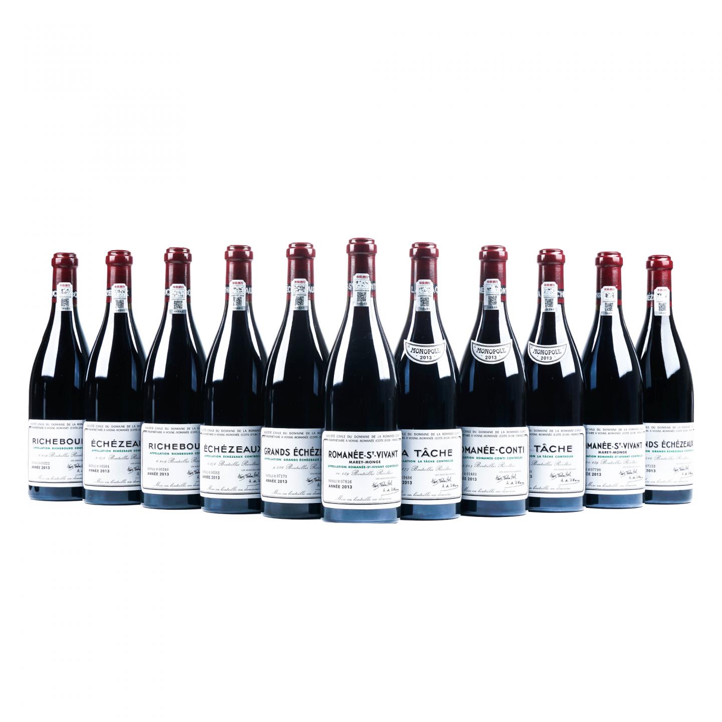 【行货】罗曼尼·康帝酒庄 2013 六大特级园 红葡萄酒 11瓶组*750ml