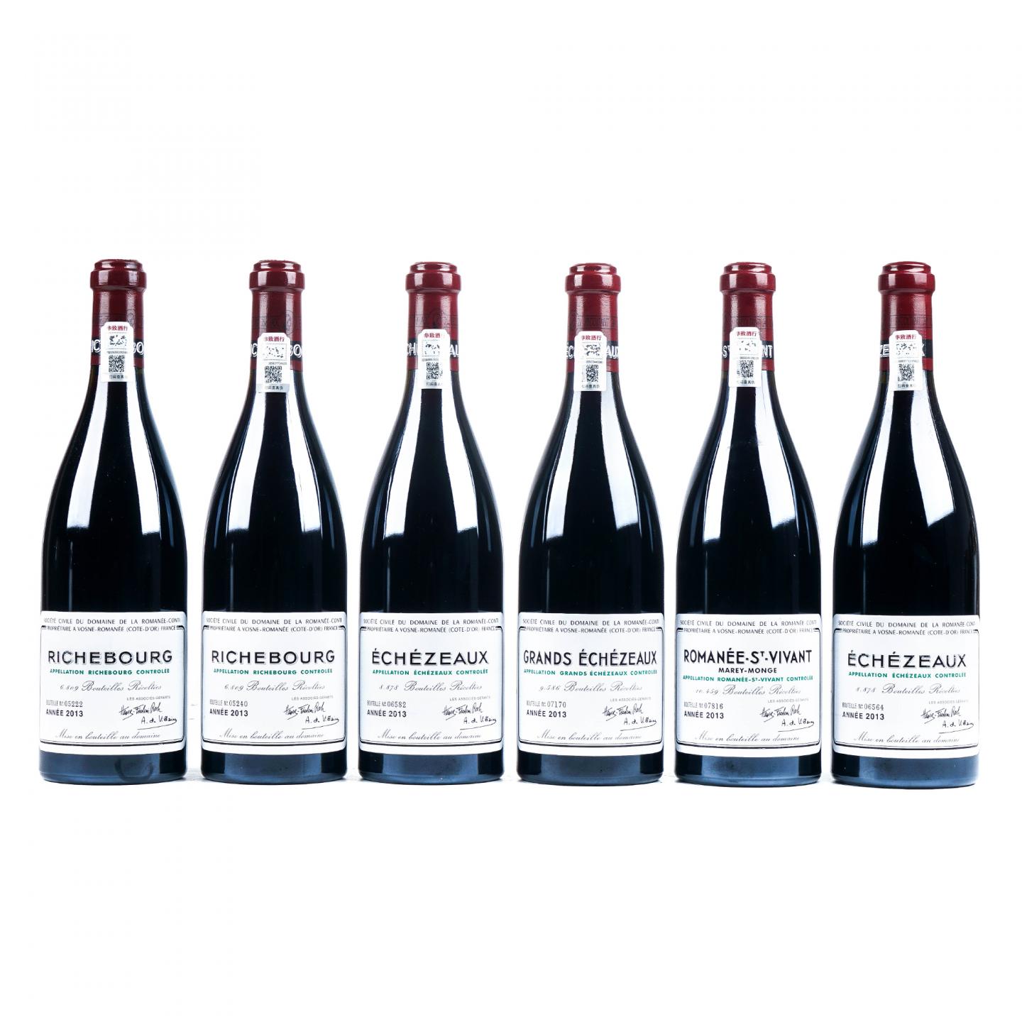 【行货】罗曼尼·康帝酒庄 2013 六大特级园 红葡萄酒 11瓶组*750ml