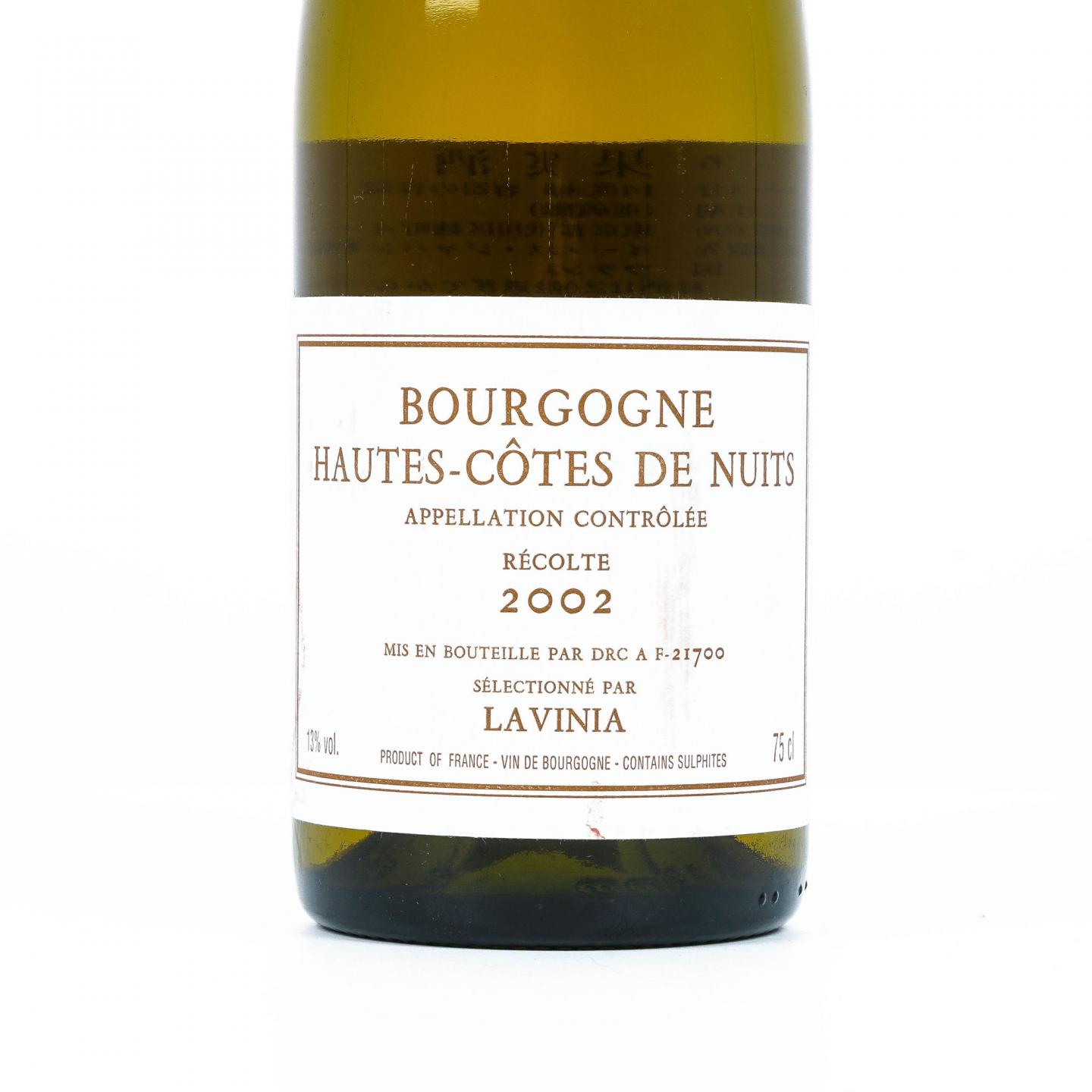 罗曼尼·康帝 拉维尼亚 2002 勃艮第 上夜丘村 白葡萄酒