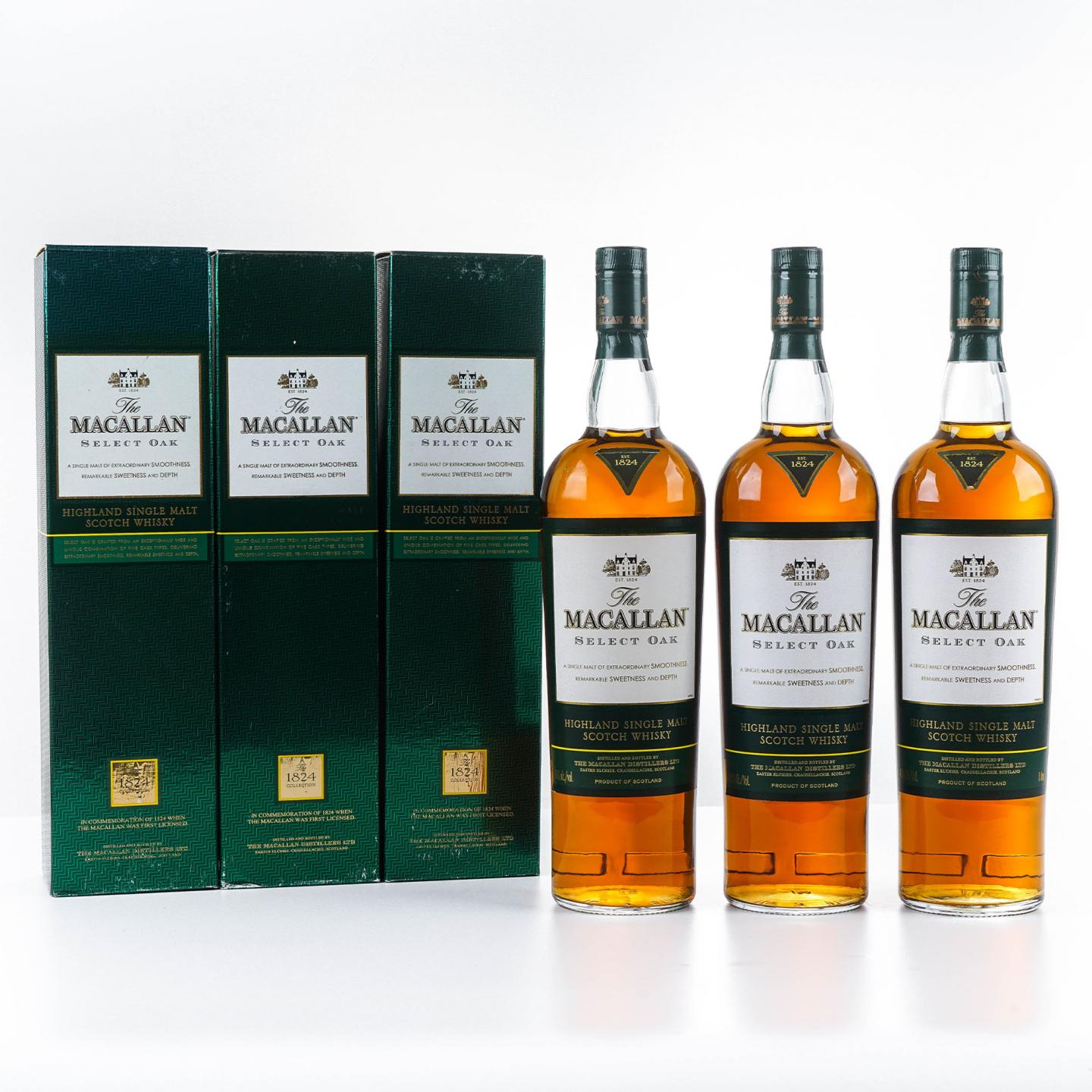 Macallan 麦卡伦 1824 Select Oak 绿标 3瓶组