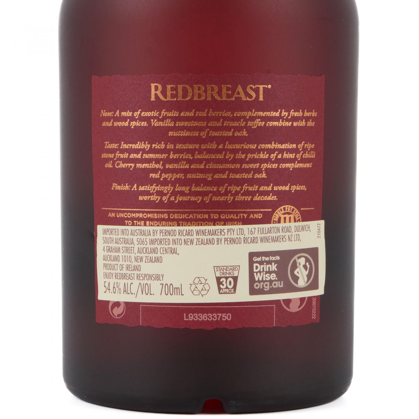 Redbreast 知更鸟 27年 首版 2019